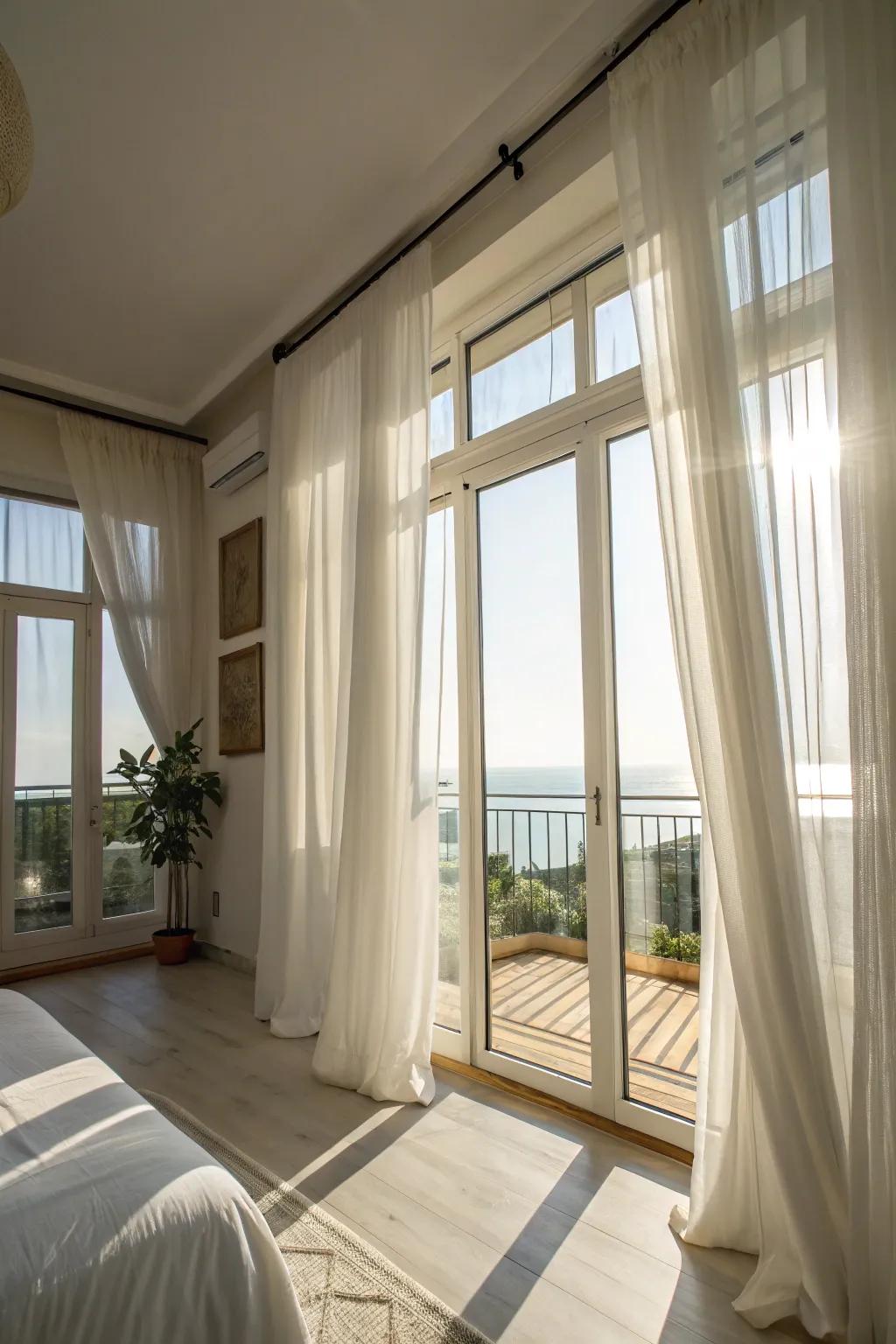 Sunlight magically transforms a small apartment into an airy haven.