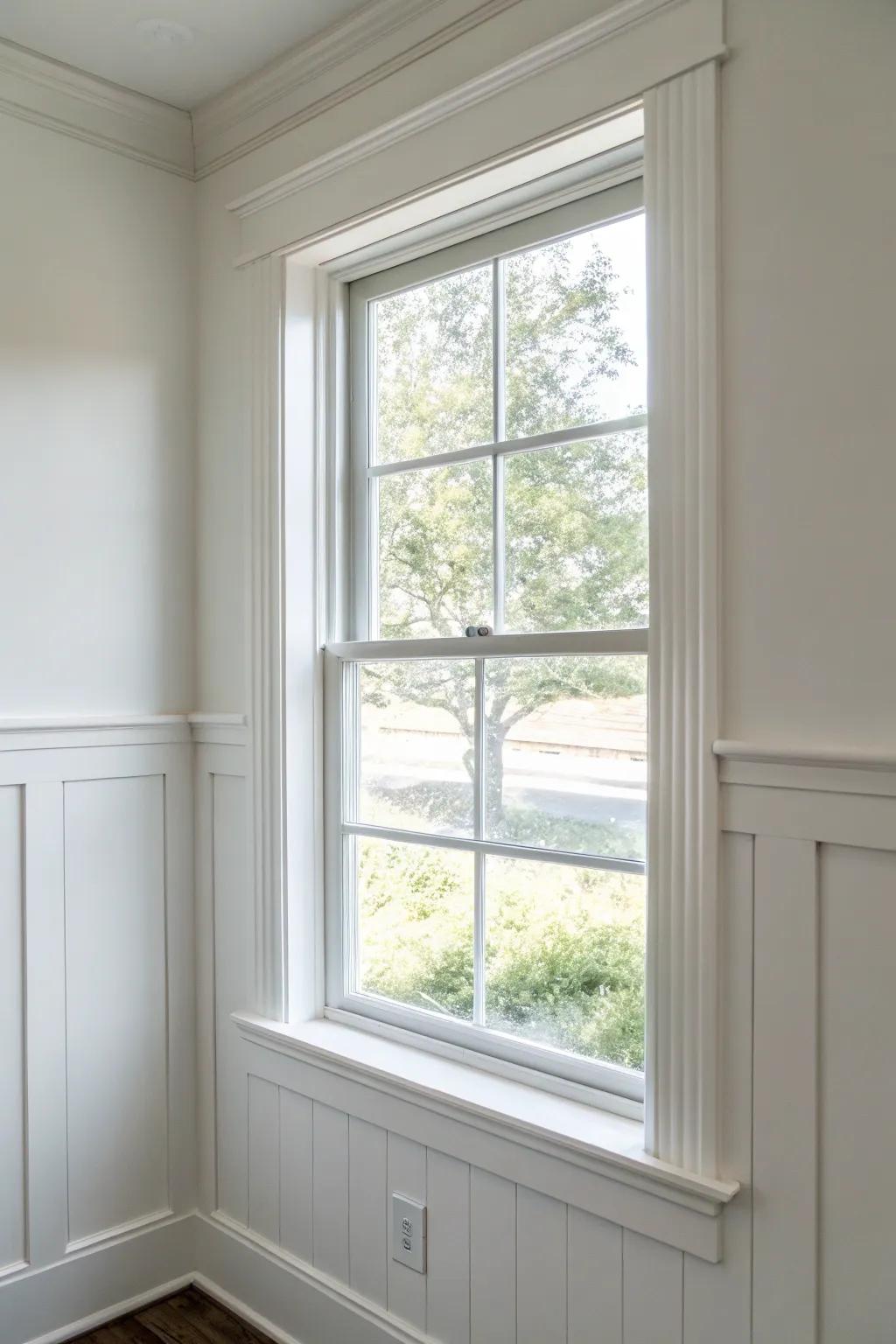 A basic 1x4 trim brings sophistication to every window.