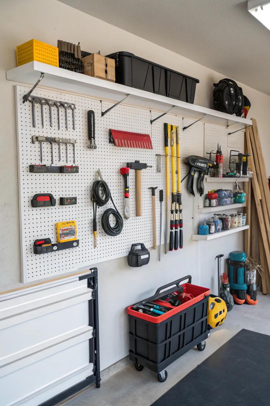 Vertical storage solutions keep your garage tidy and functional.