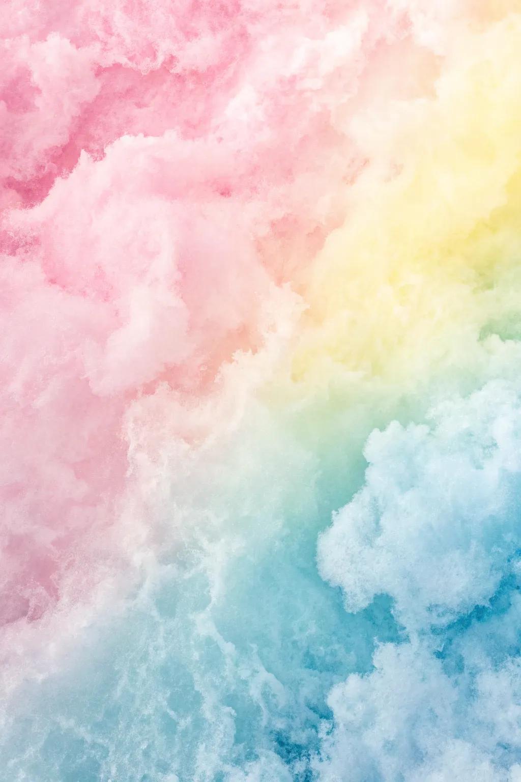 Experience the peaceful beauty of a watercolor background with gentle pastel blends, perfect for airy spaces.