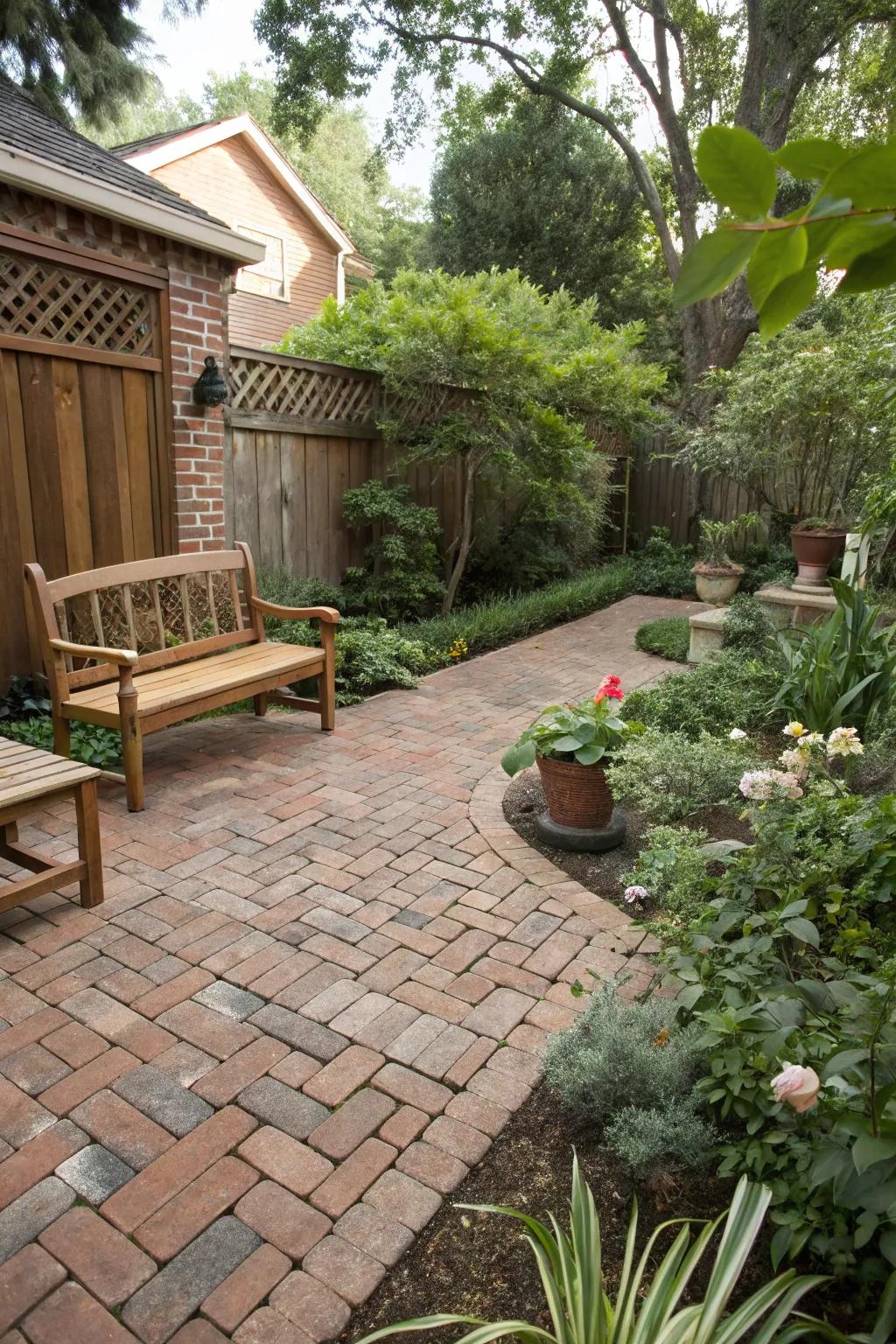 Ageless brick flooring adds a layer of warmth and appeal to your patio.