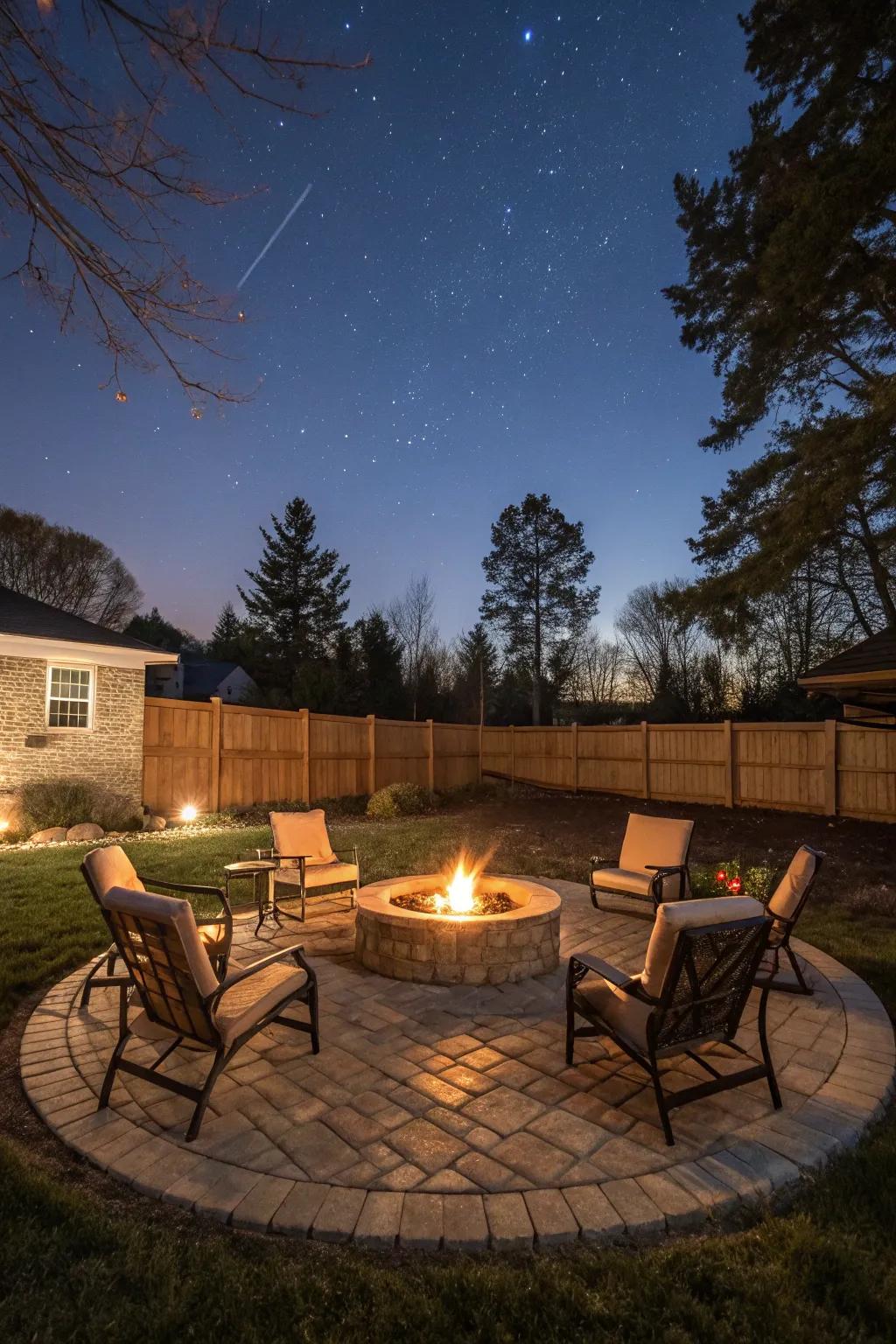 Gather around a fire pit for warmth and conversation.