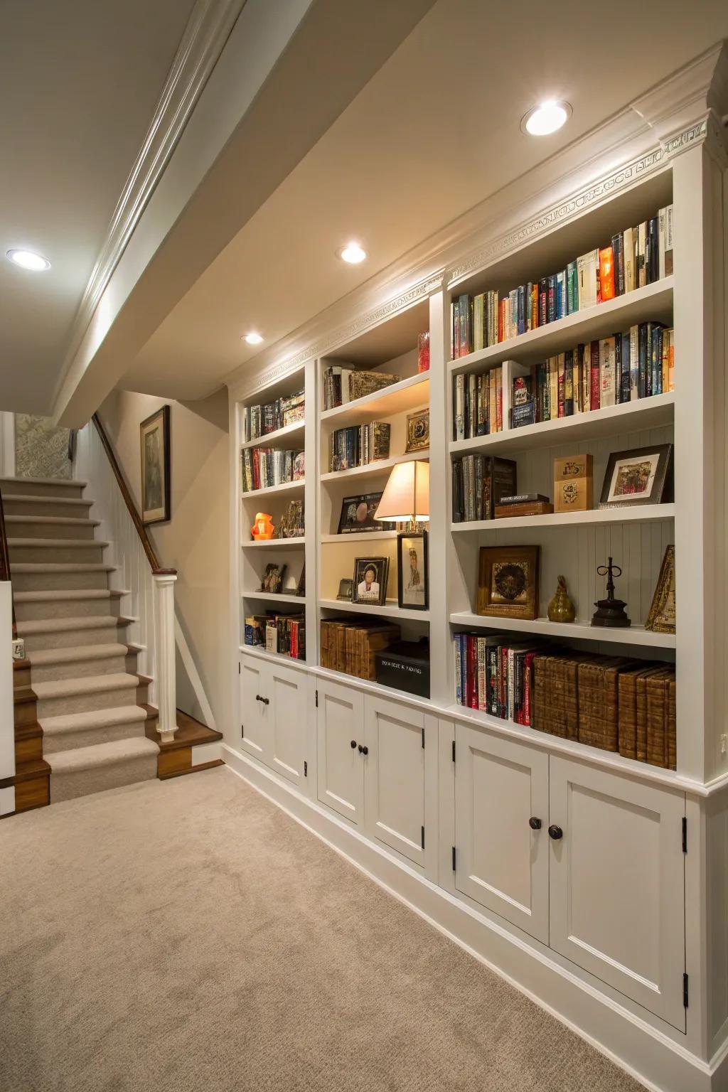 Use vertical areas for both storage solutions and to enhance design.
