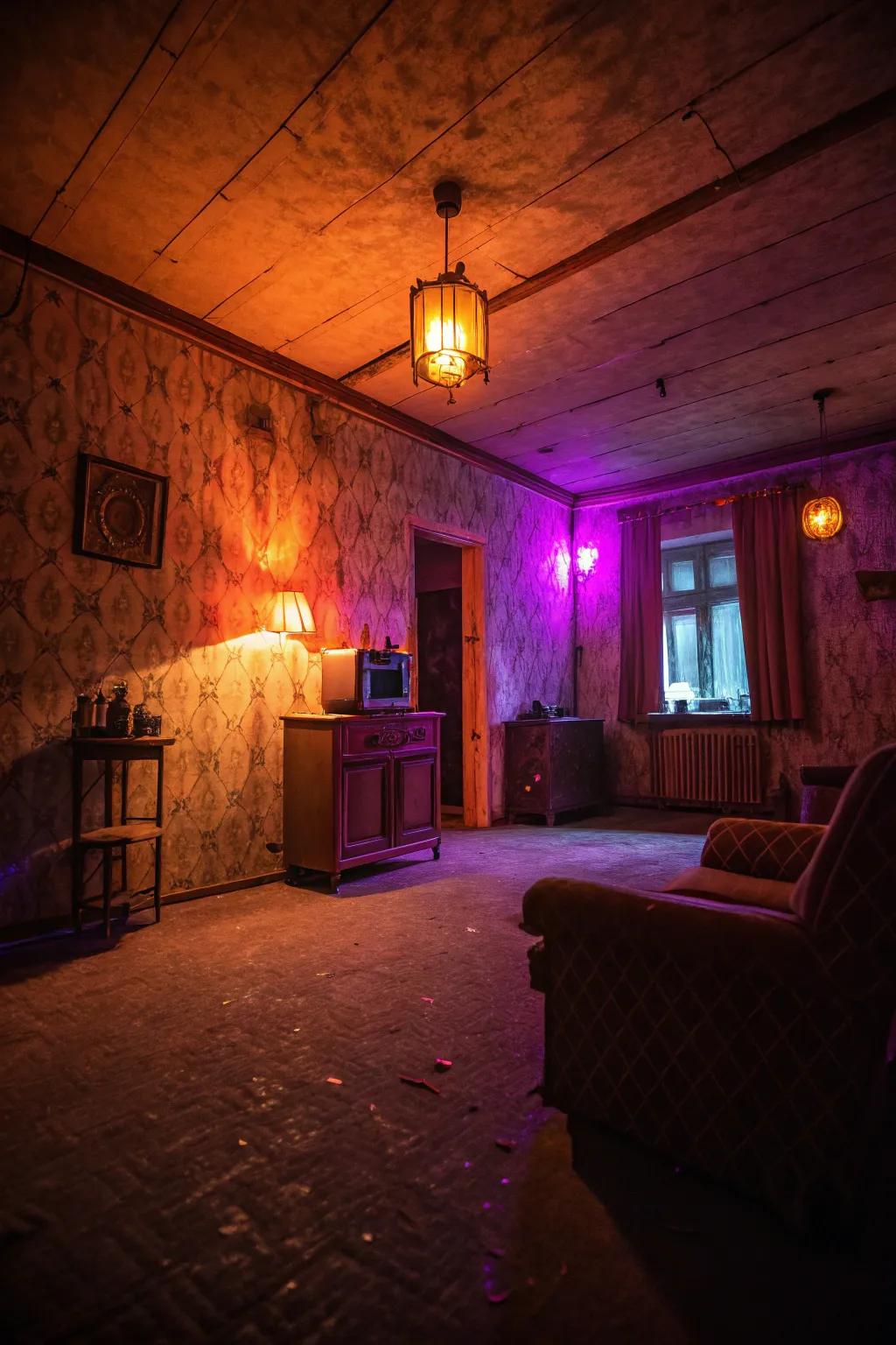 Employ colored lighting to forge an eerie and strategic ambiance.