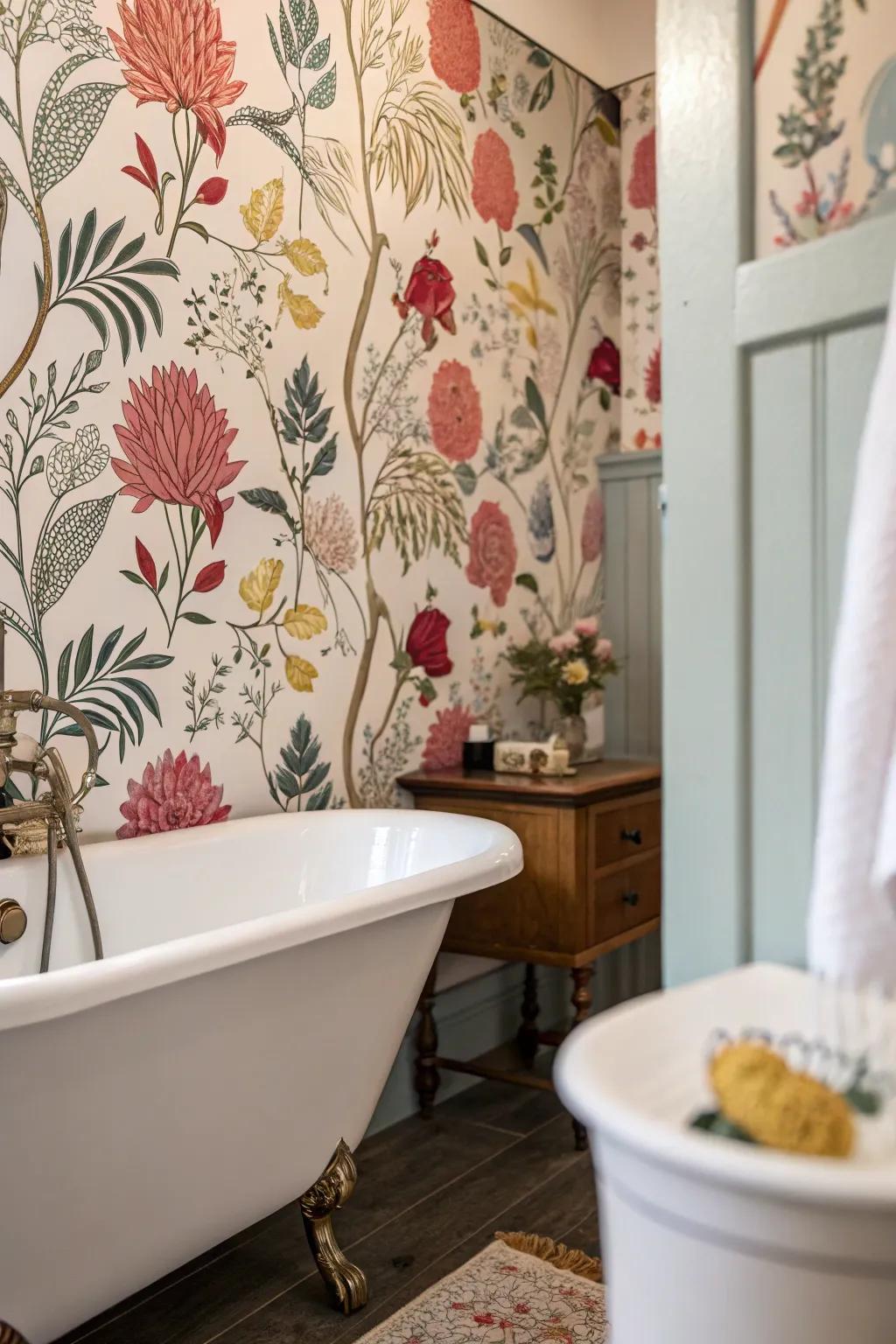Floral patterns have the power to infuse life into your bathroom, providing a serene sanctuary.