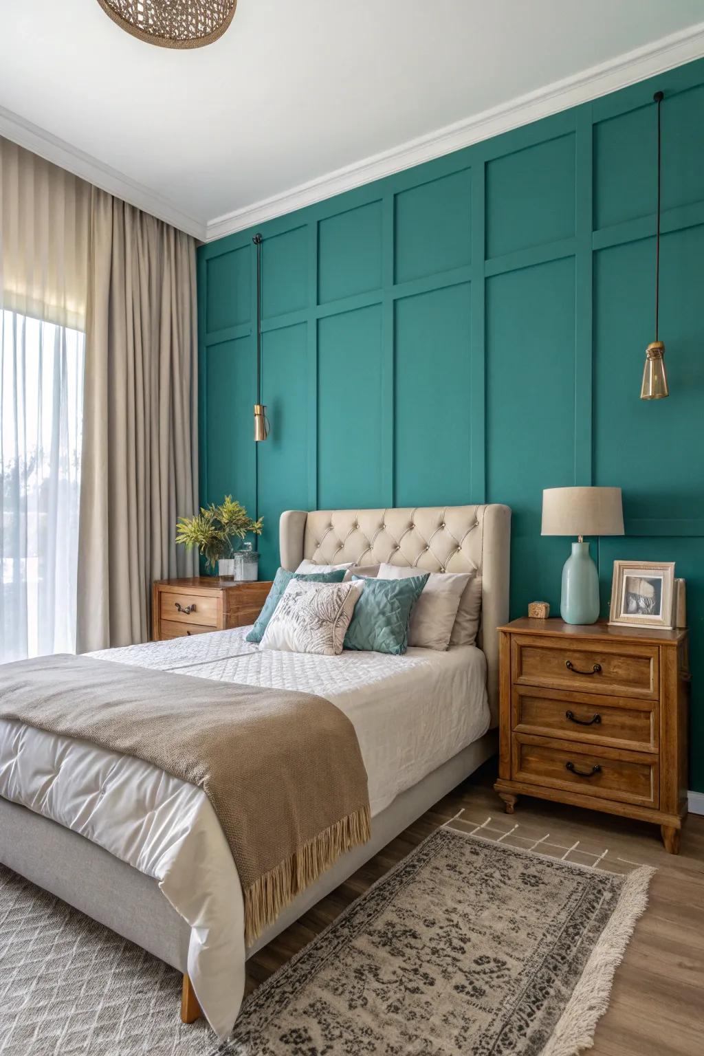 Bold color blocks can revolutionize any bedroom.