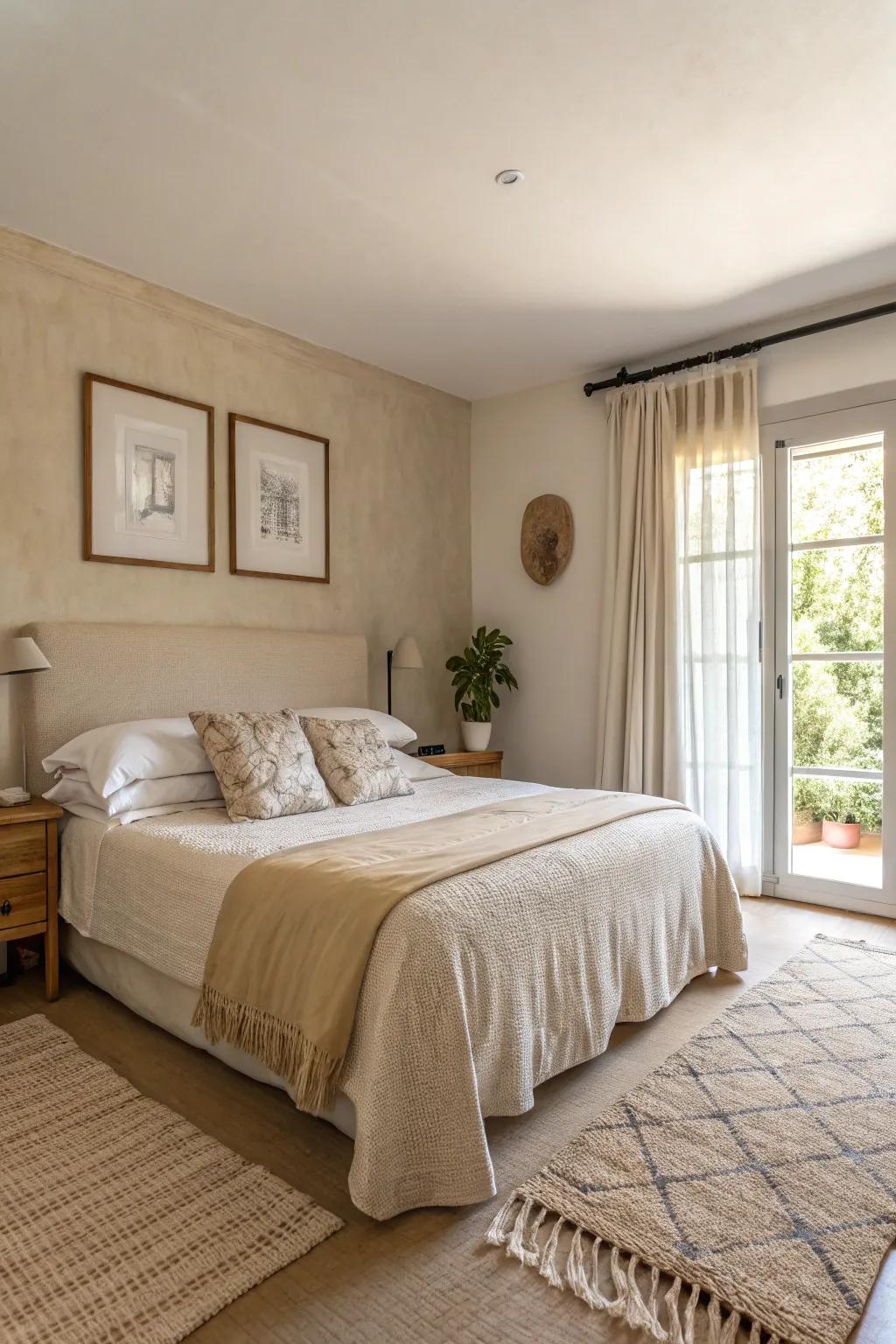 A calming palette lays the basis for a tranquil sanctuary.