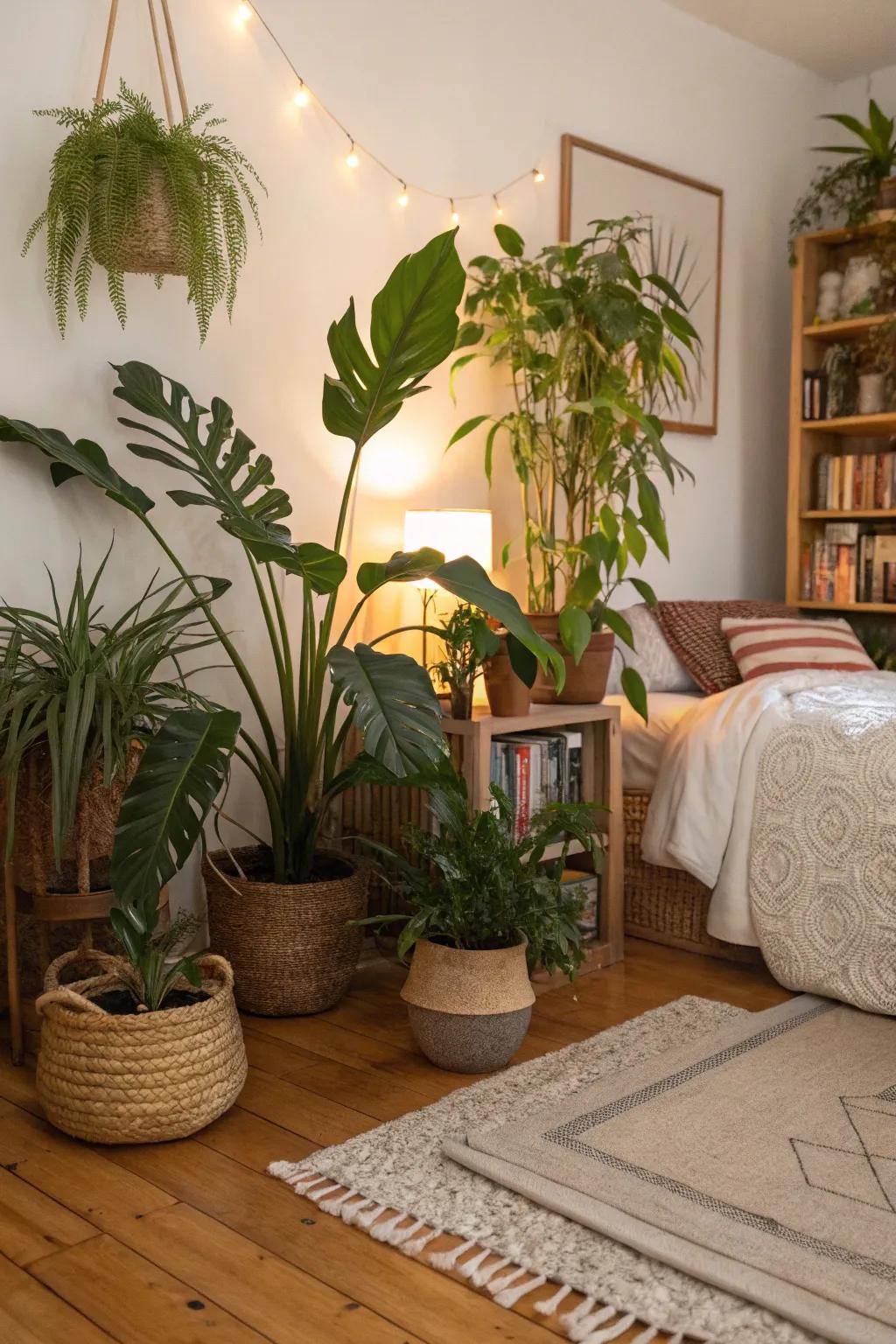 A once-bare corner now overflows with vibrancy and peace.