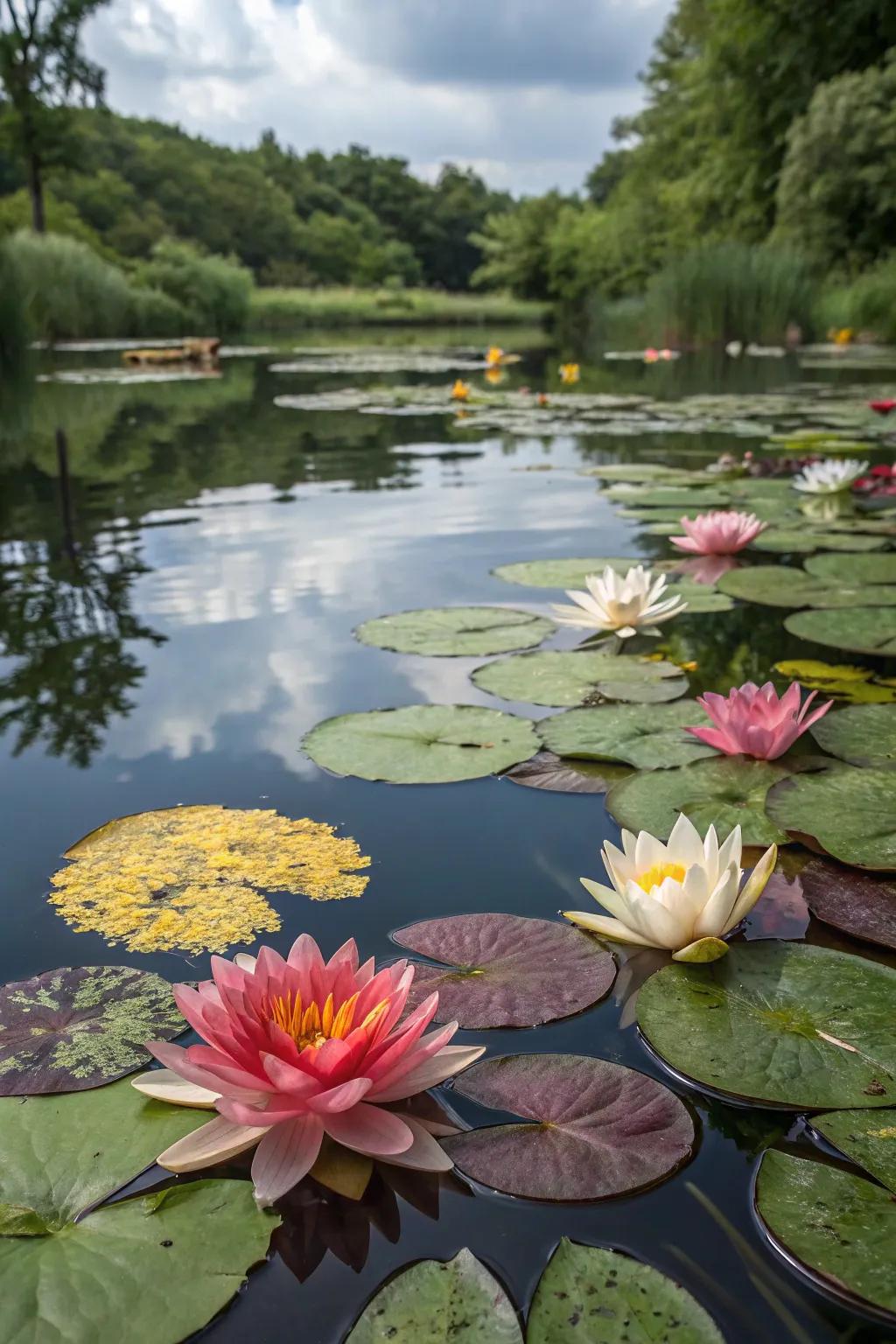 Pond daisies infuse elegance and serenity into any pond scene.