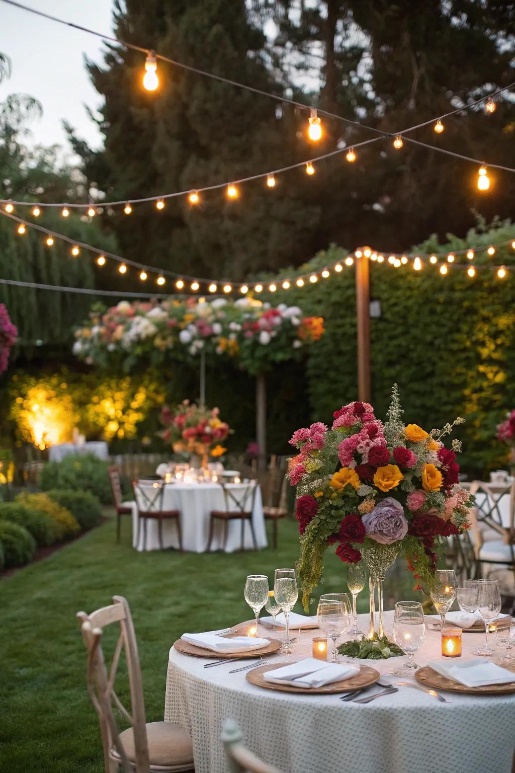 Design an enchanting garden escape for a birthday festivity.