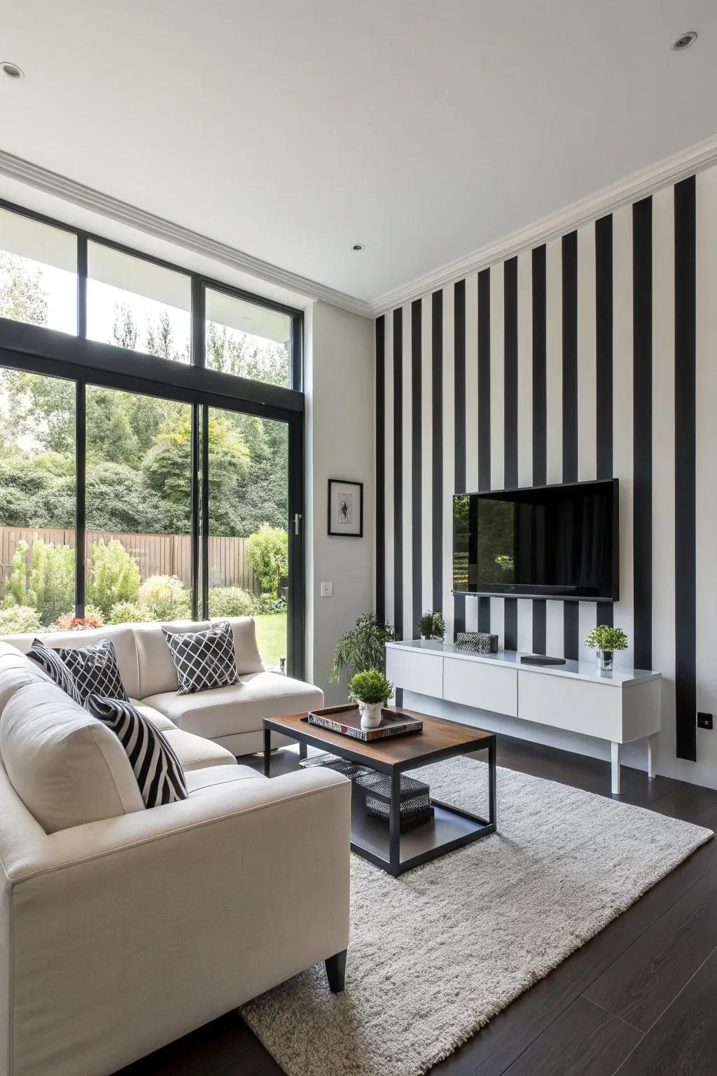 Striking lines produce an amazing aesthetic effect in any room.