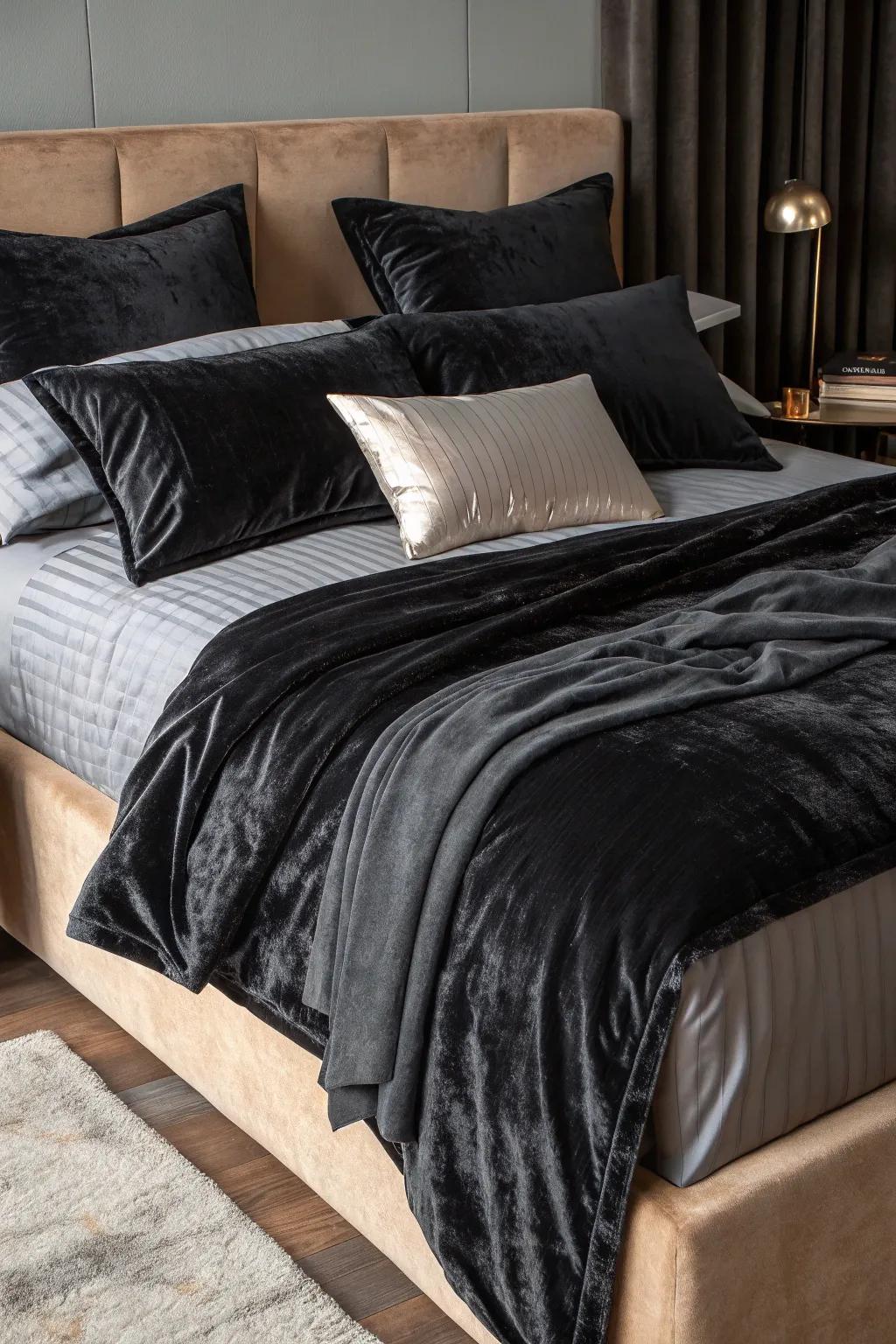 Layering different textures for a luxurious feel.