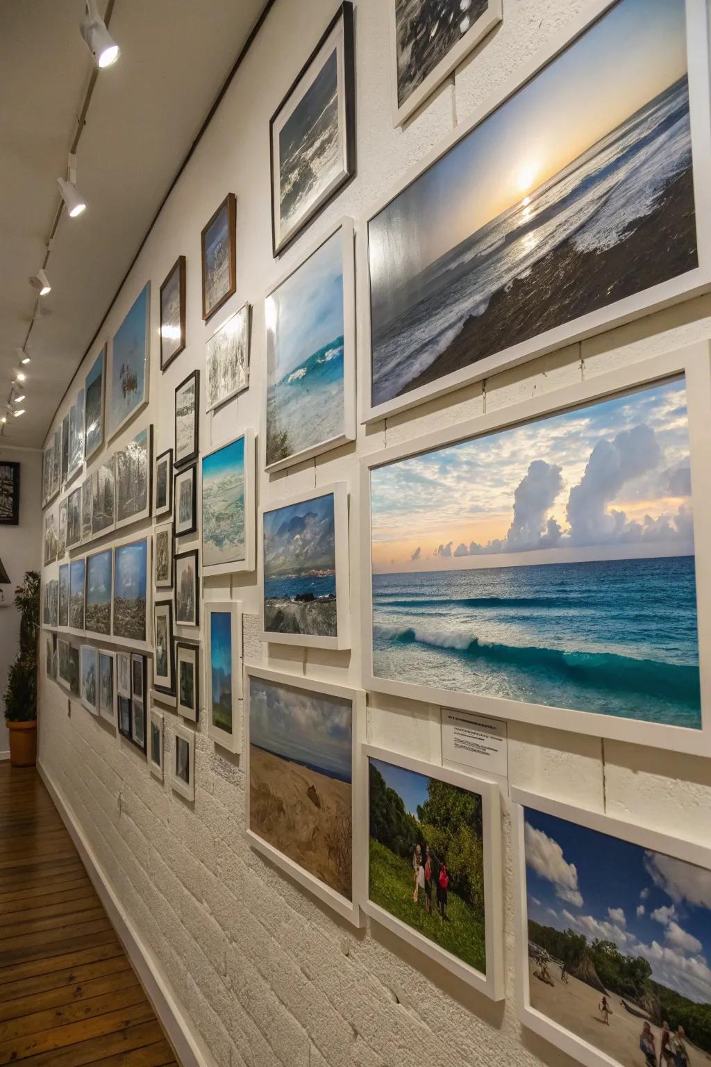 Cultivate an expansive, personal vibe with a blue-inspired picture collage.
