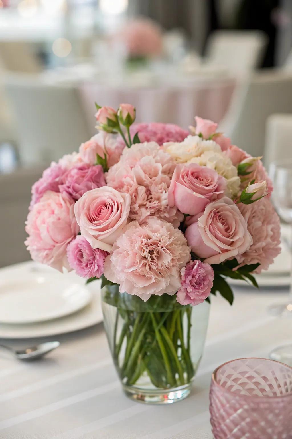 A gentle interplay of rose shades for a unified aesthetic.