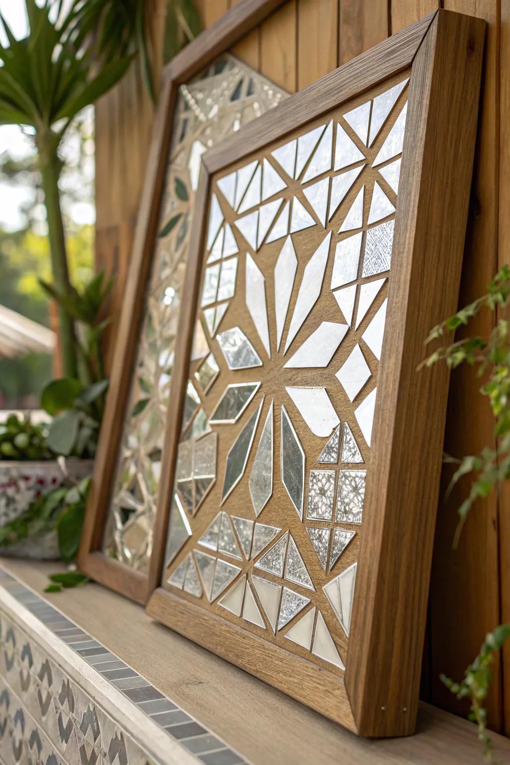 A mosaic masterpiece brought to life with fragments of broken mirrors.