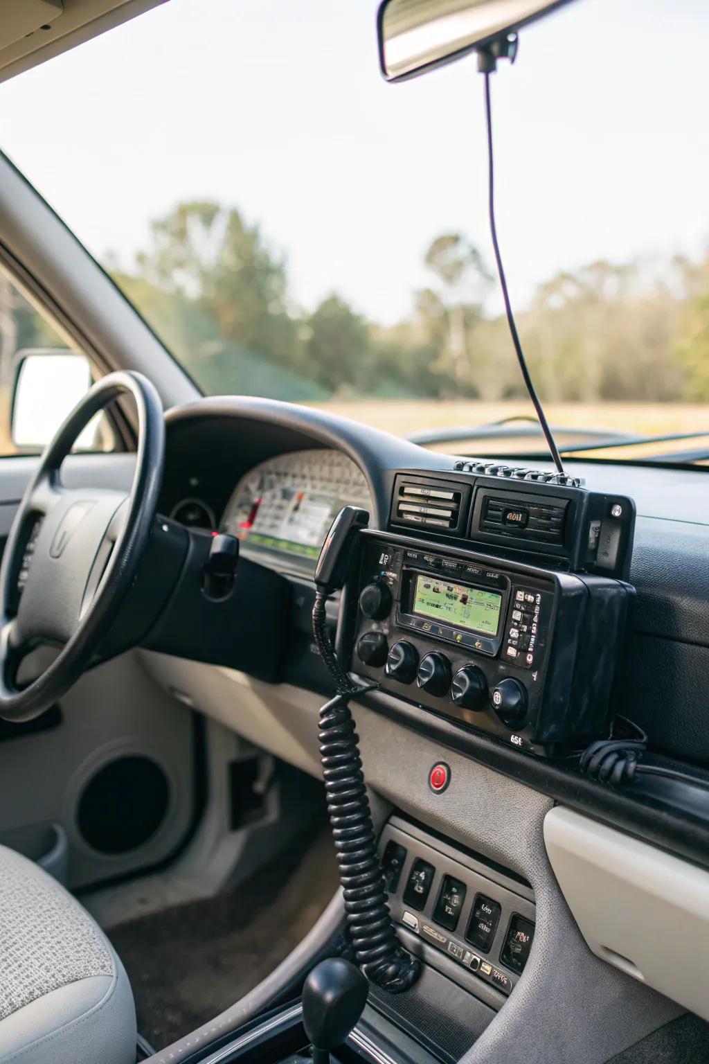 A stylish under-dash setup for smooth access.