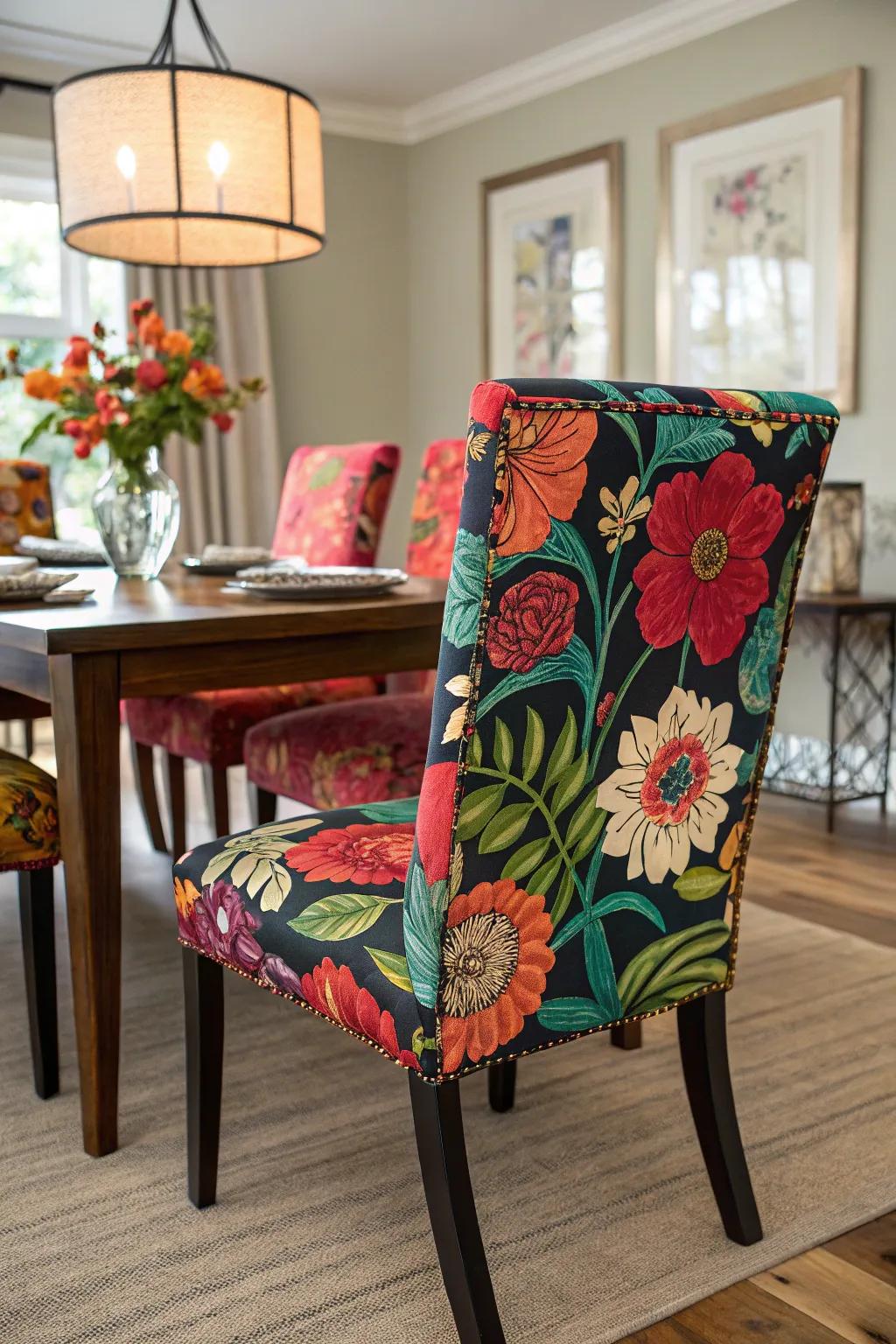 Bold patterns inject vitality and thrill into a space.