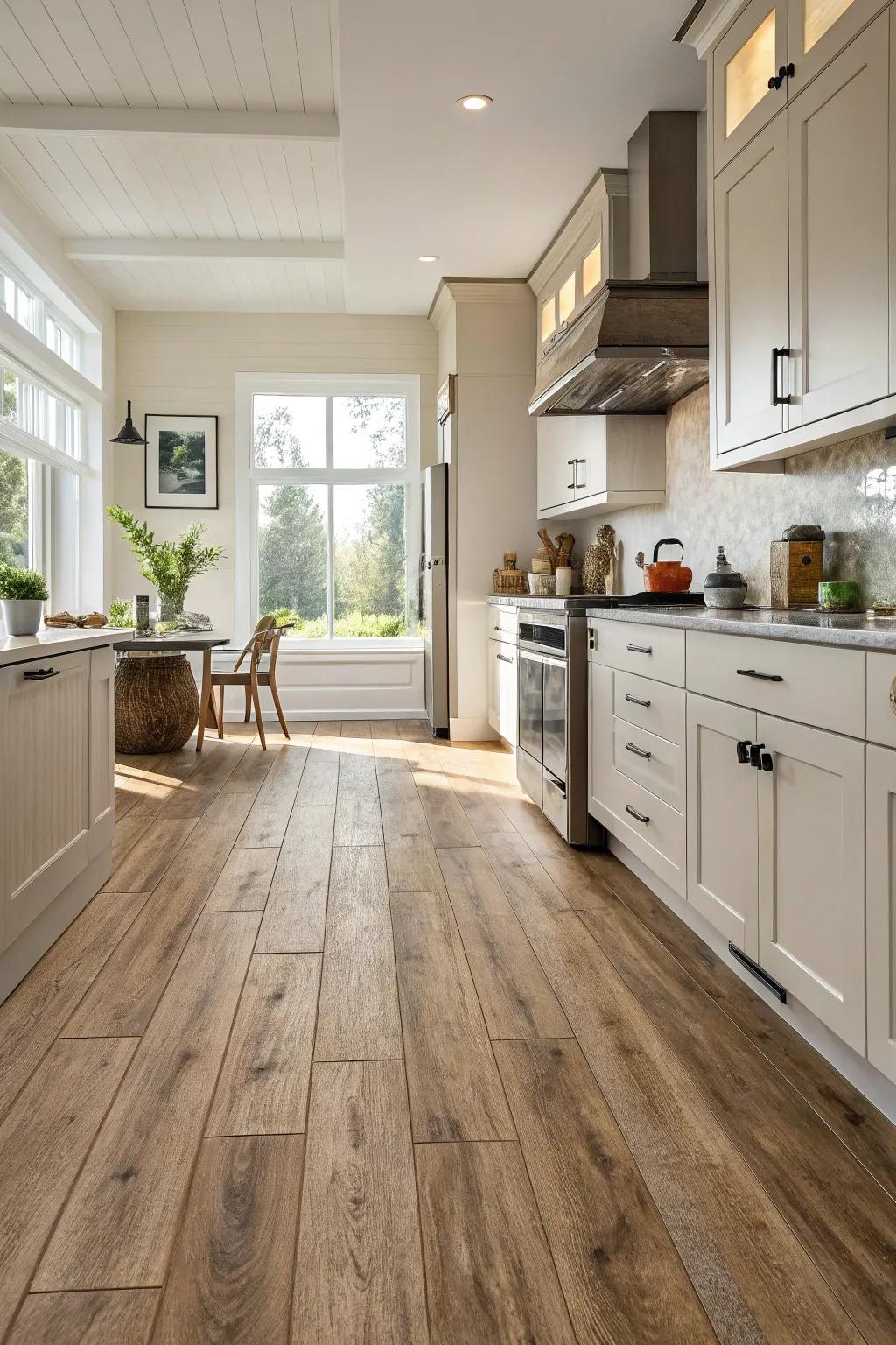 Sheet vinyl: achieving the hardwood aesthetic without the cost.