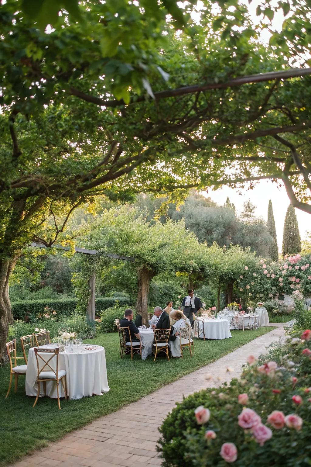 Throw a stunning outdoor reception to cut venue costs.