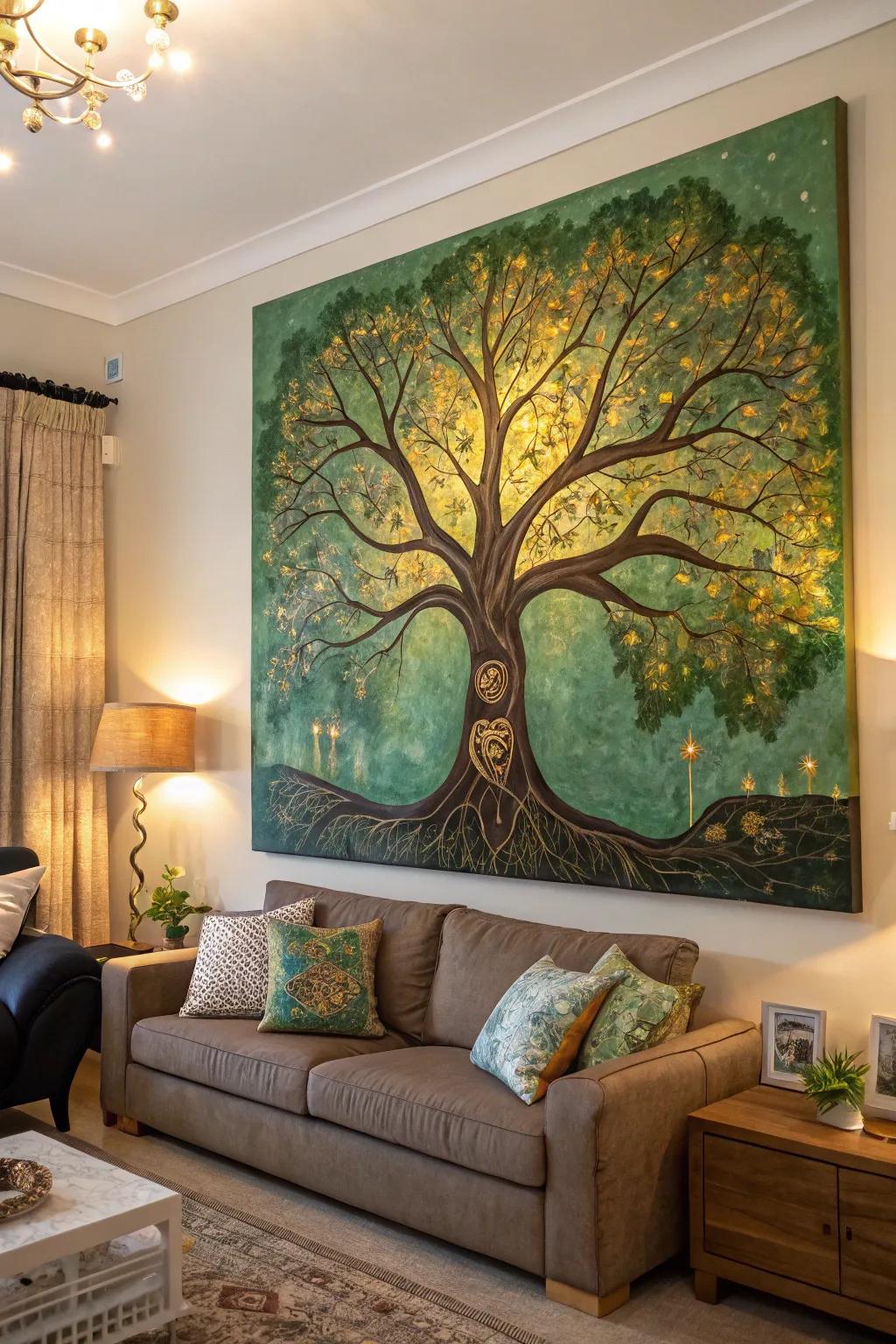 A Tree of Life art piece brings nature and spirituality into your space.