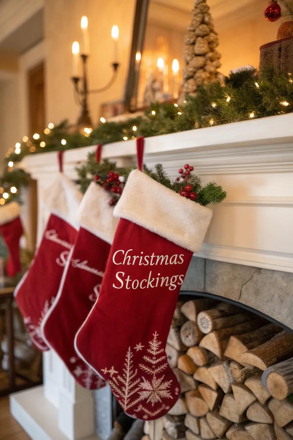 Personalized stockings bring a unique and heartfelt touch to your holiday decorations.