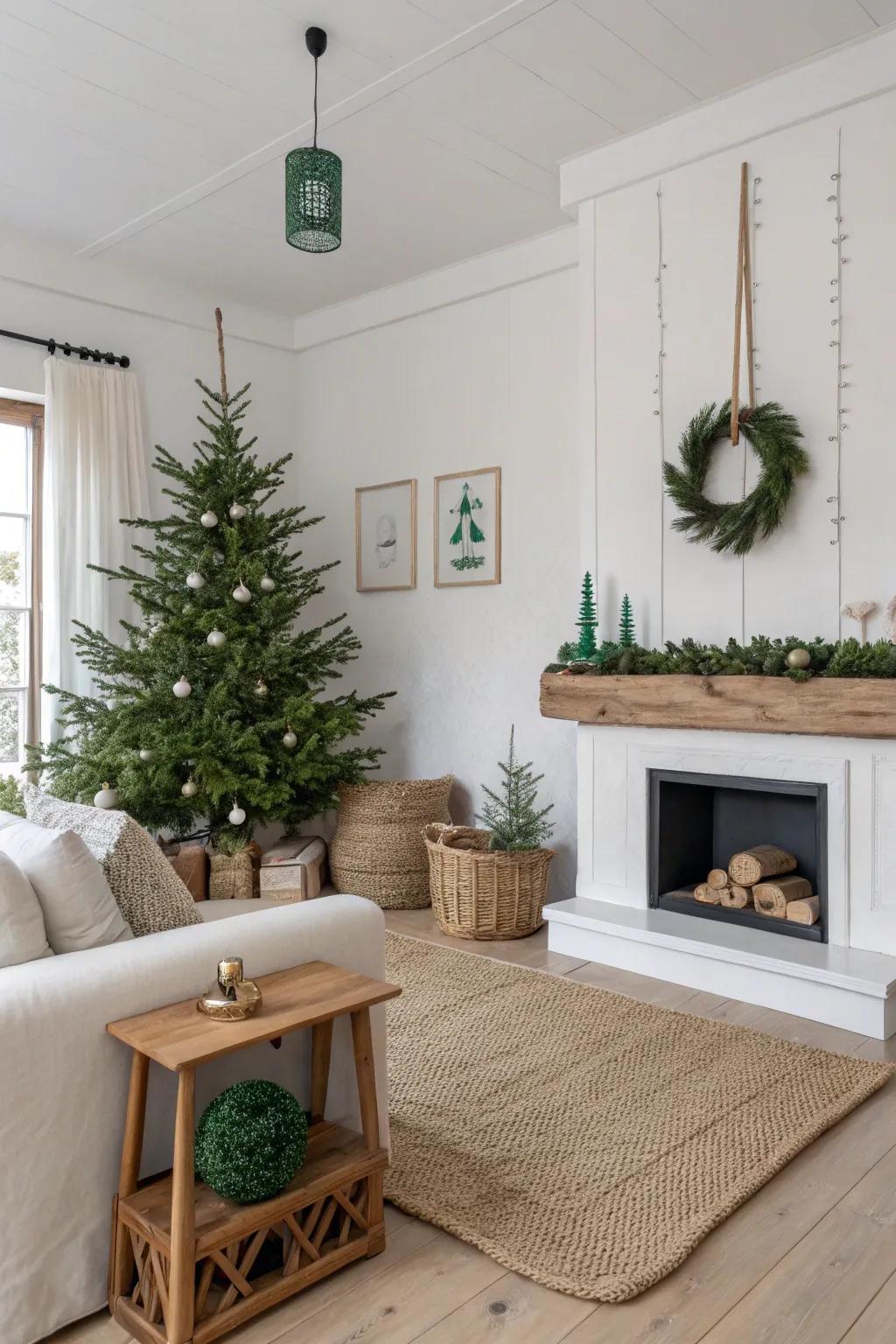 Scandinavian simplicity with a subtle Christmas touch.