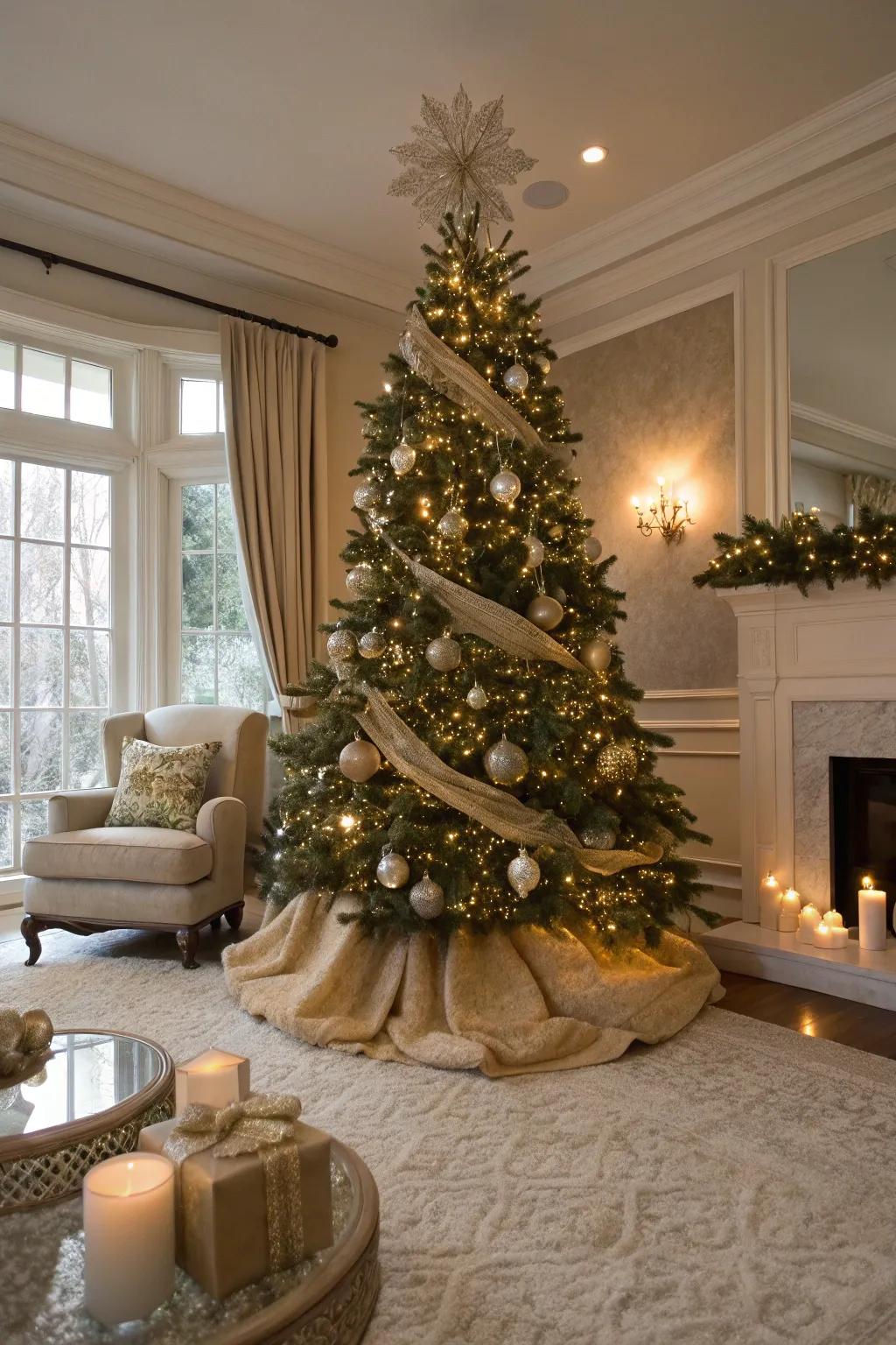 A snug fabric embrace adds warmth to your tree base.