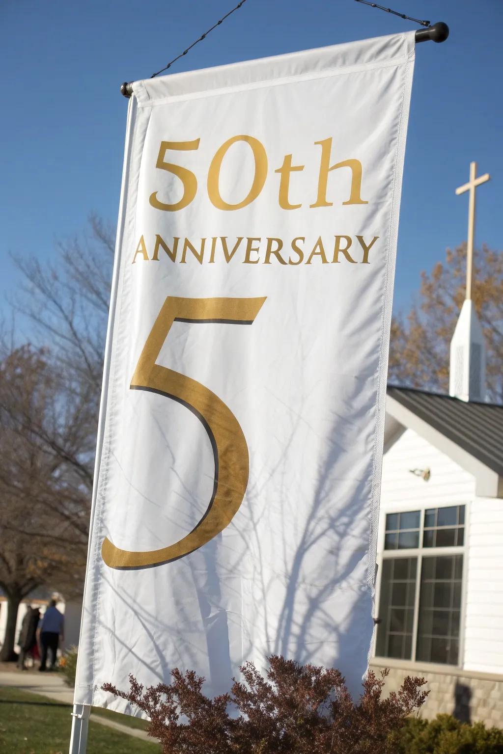 Make the milestone year stand out with brave numbers.