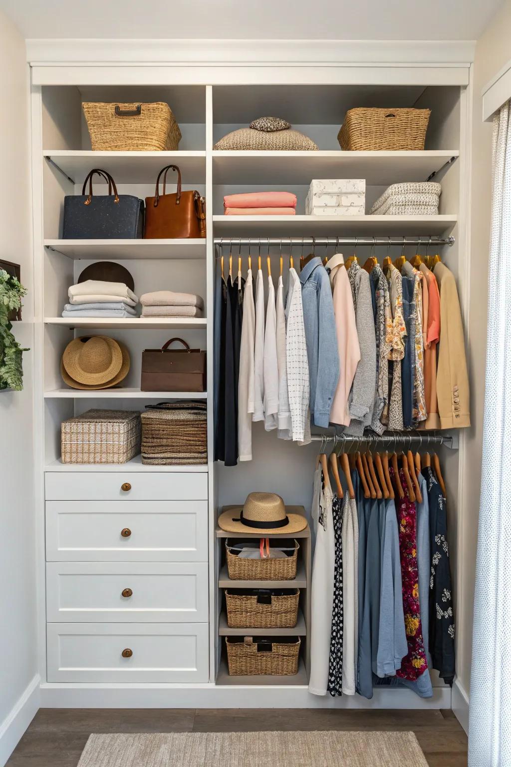 With open shelving, your favorite items are always in view and easy to reach.