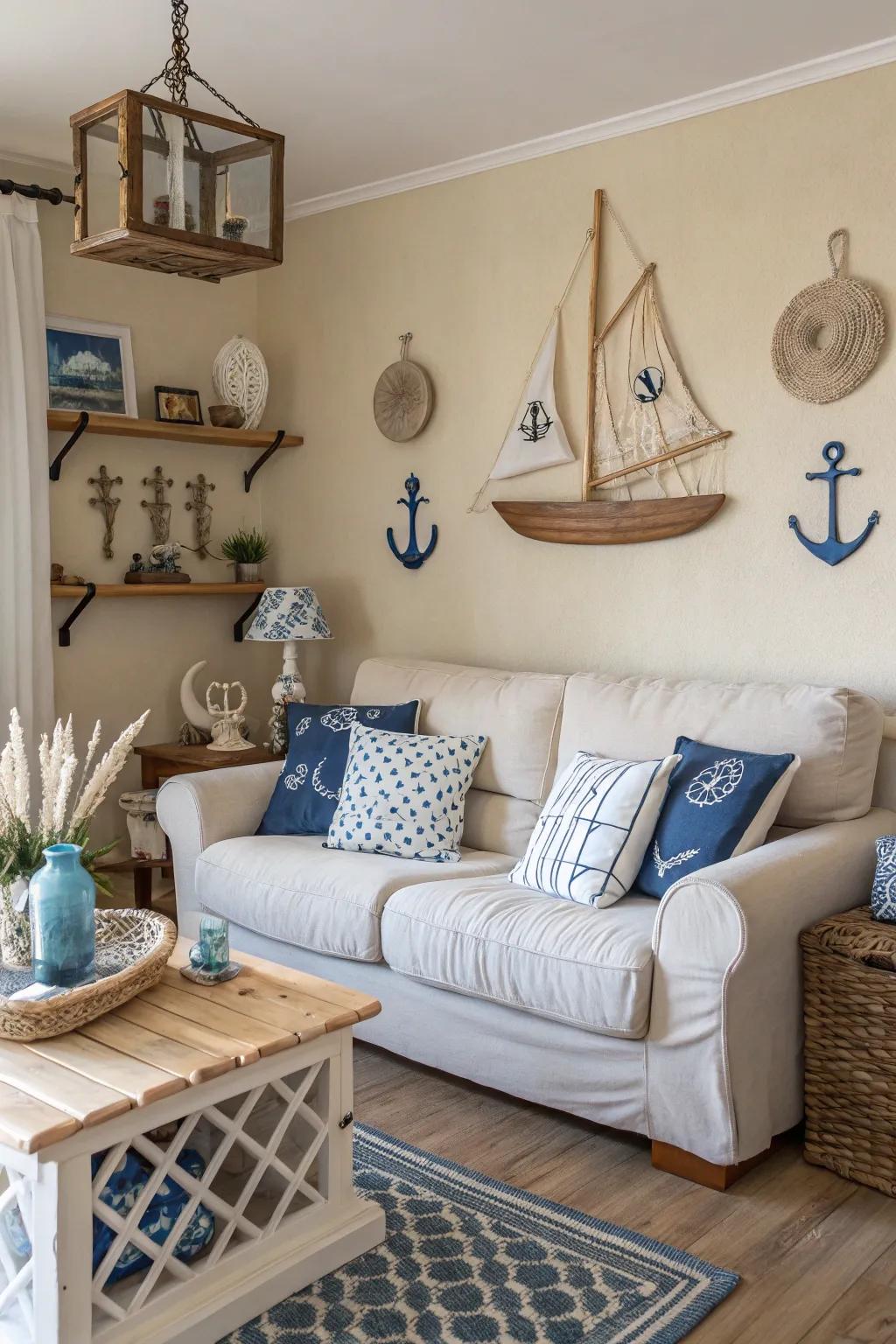 Strand tan makes a coastal setting that is warm and welcoming.