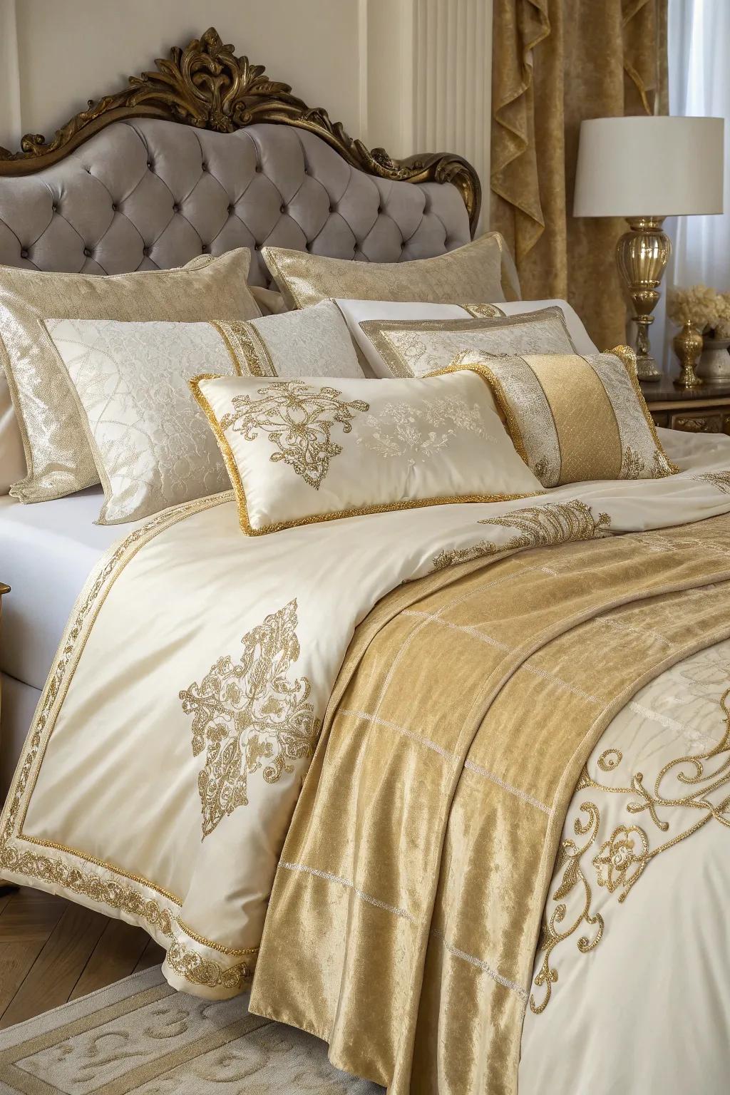High-end bedding reimagines the bed as the central point of beauty.