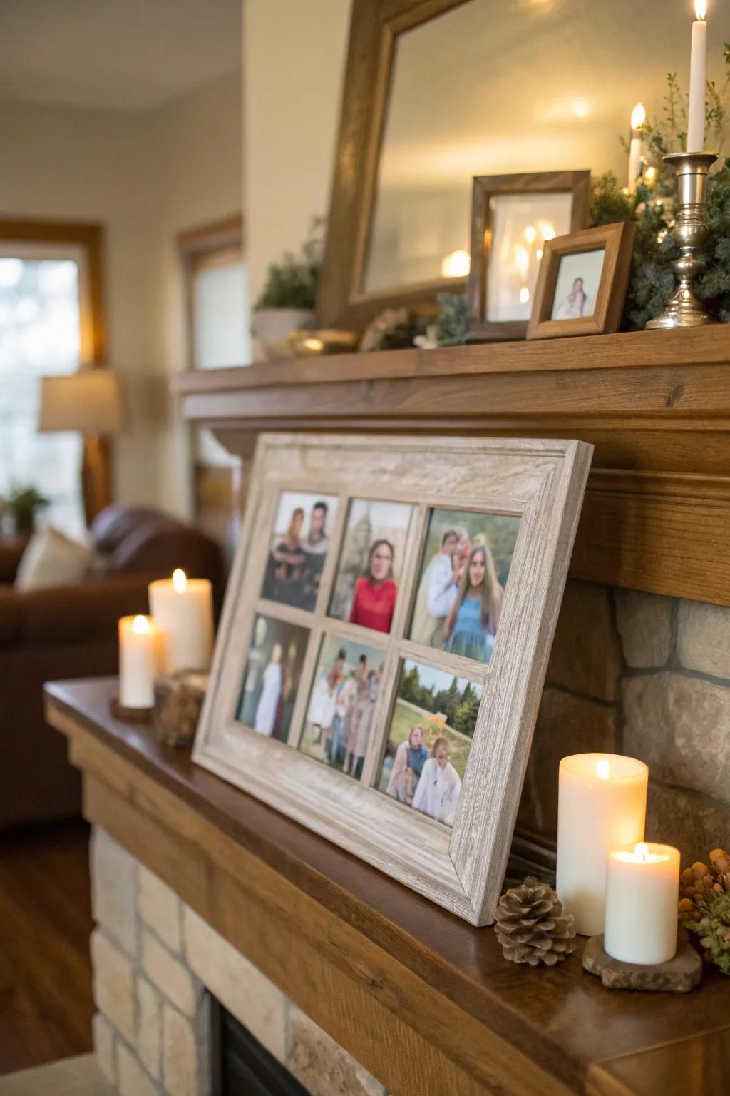 A bespoke photo arrangement immortalizes beloved family experiences.