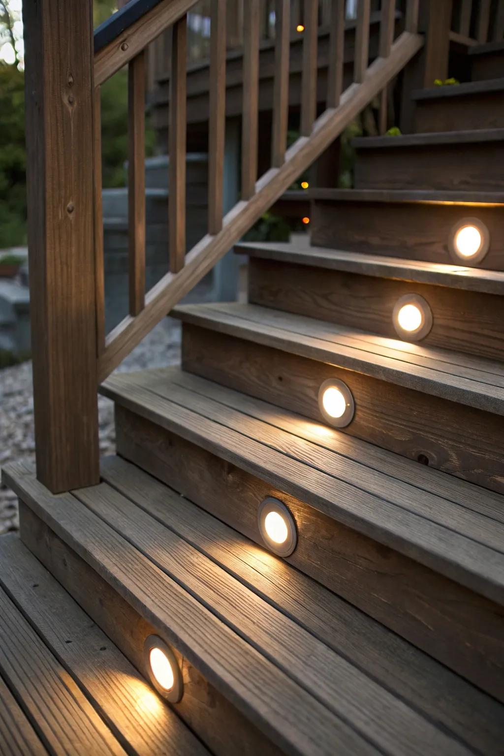 Integrated lights provide a streamlined and up-to-date appearance