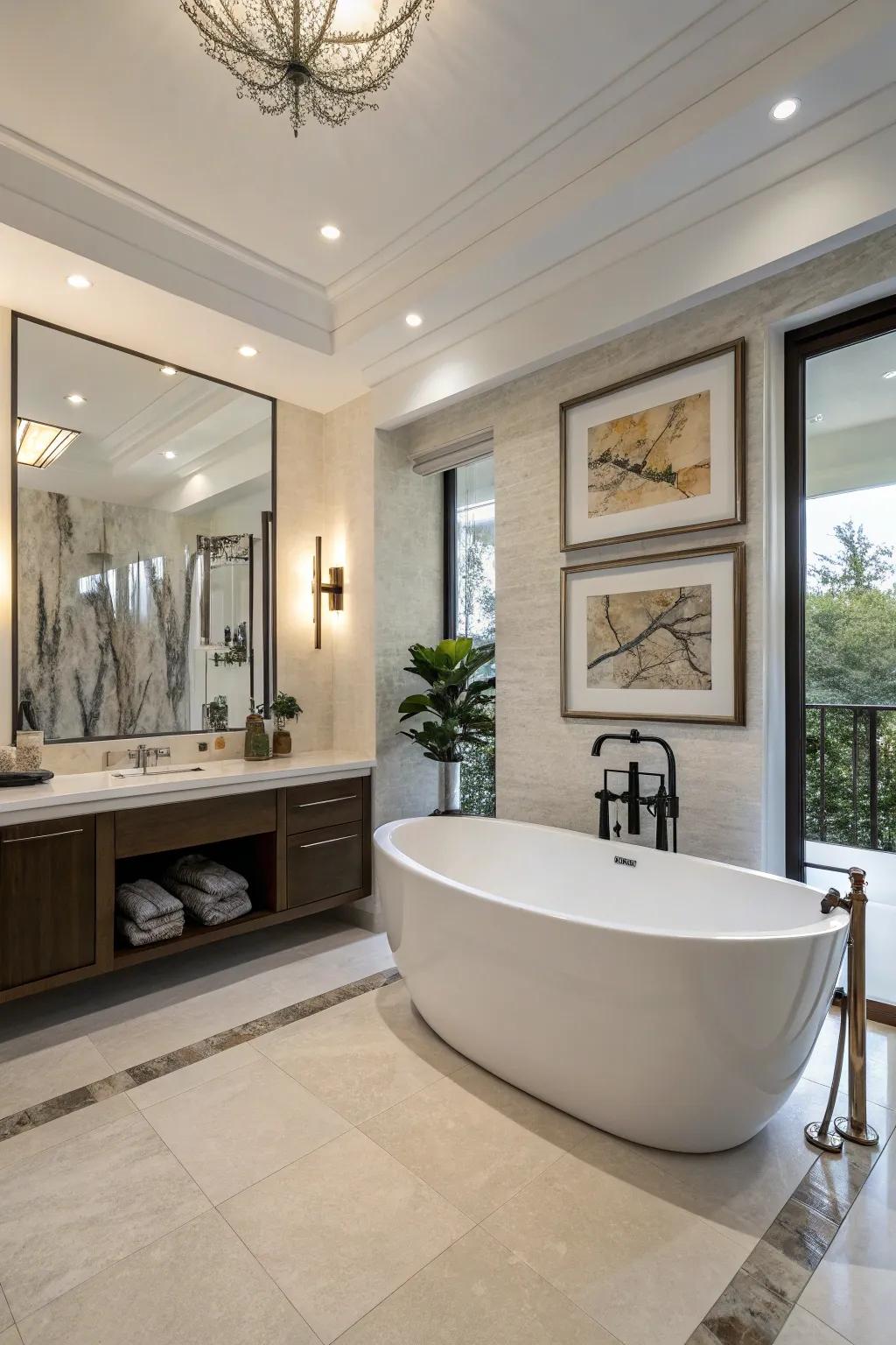 A freestanding soaking tub has the power to transform your bathroom into an extravagant sanctuary.