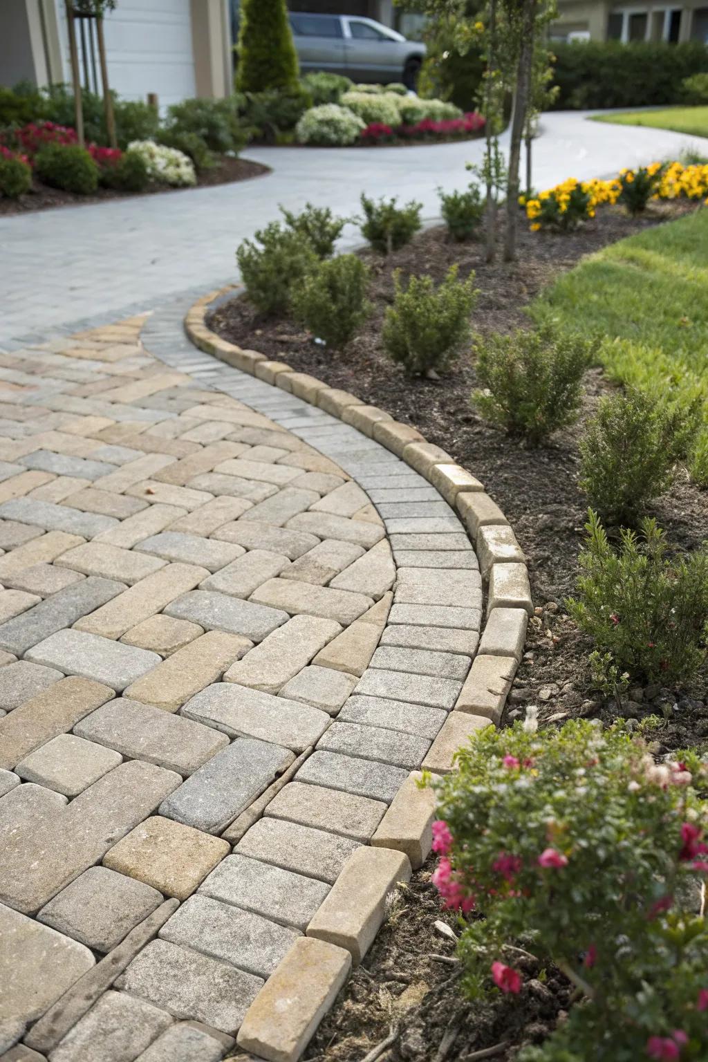 Driveways made of pavers are strong and look great.