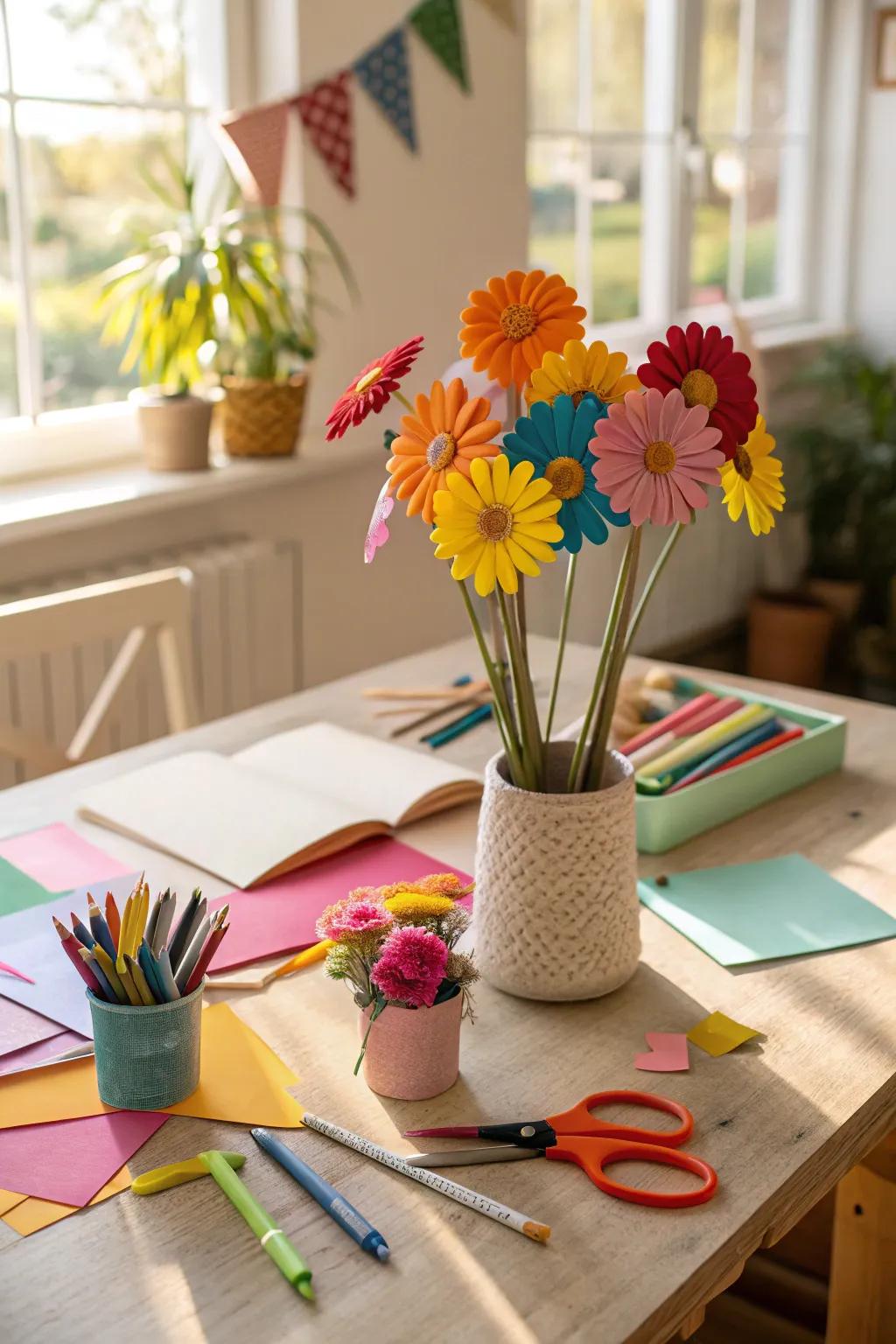 Paper blossoms are a delightful DIY venture that brighten up any area.