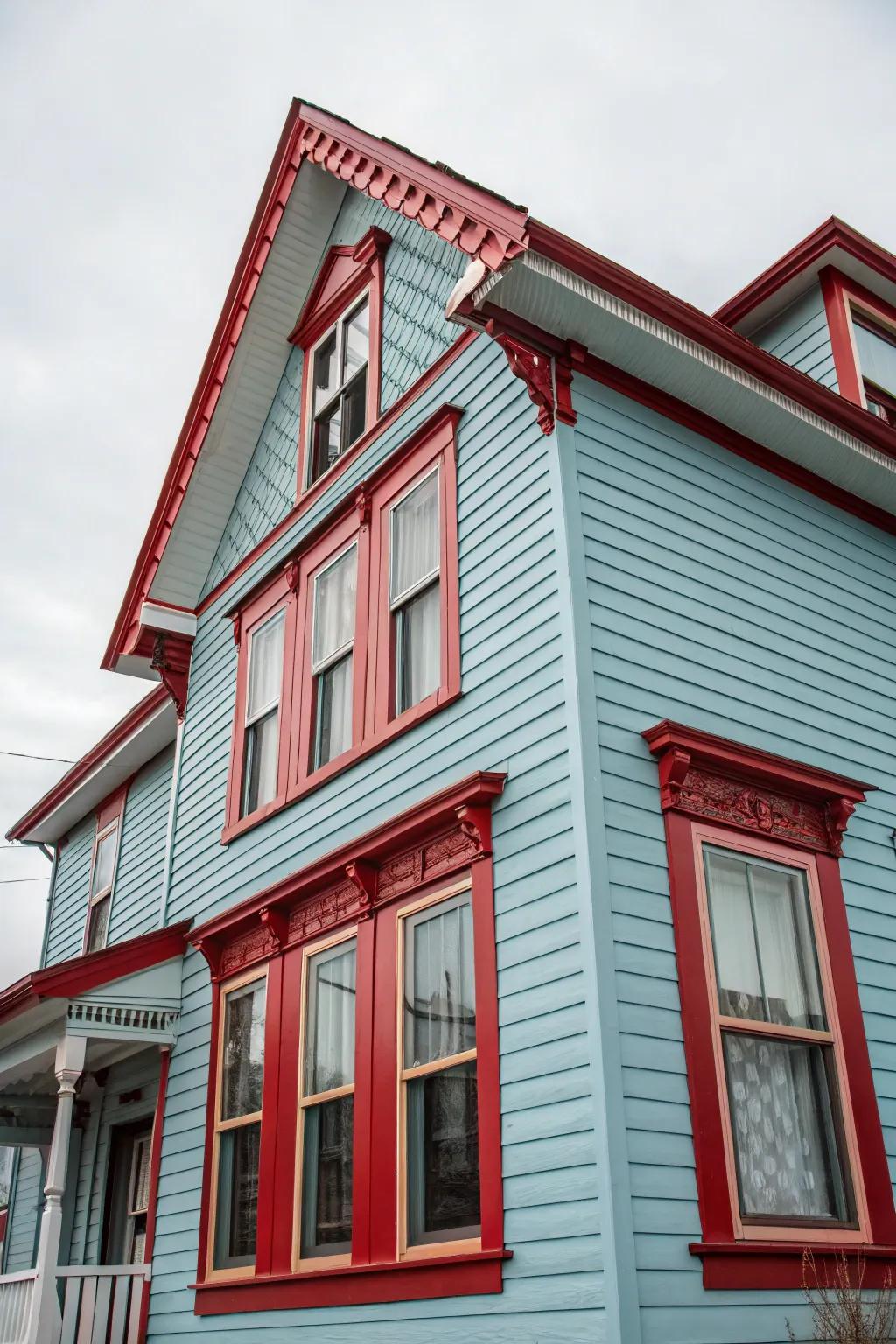 Vivid contrasting colors accentuate the architectural splendor of your home's facade.