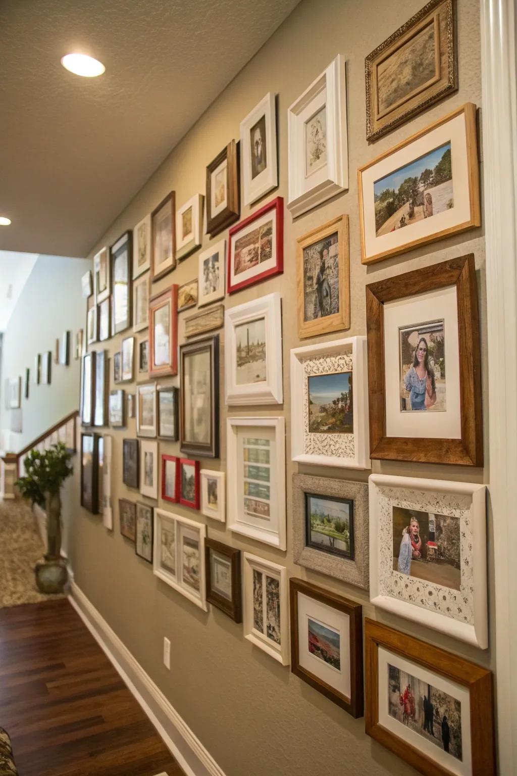 A vibrant photo collage featuring various frame dimensions, capturing cherished family moments.