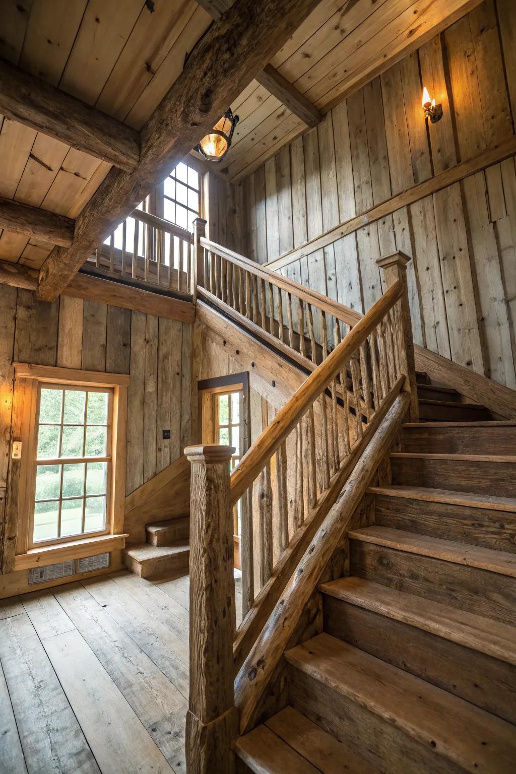 The warmth and history that reclaimed wood provides for a home.