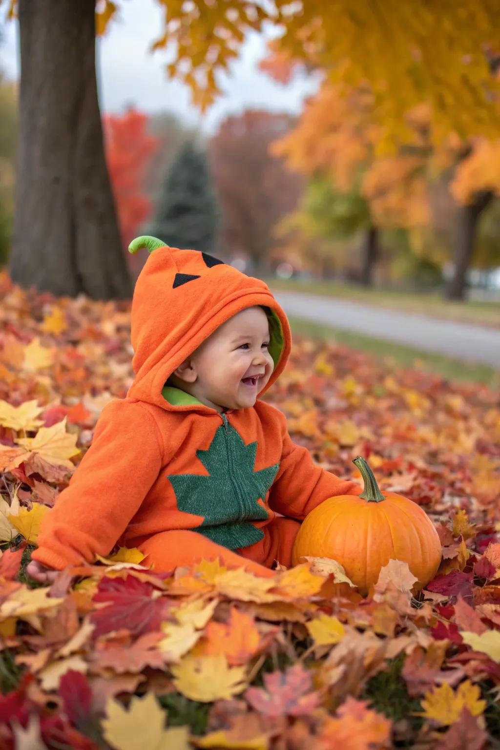 The ultimate pumpkin costume for your baby's first Halloween.