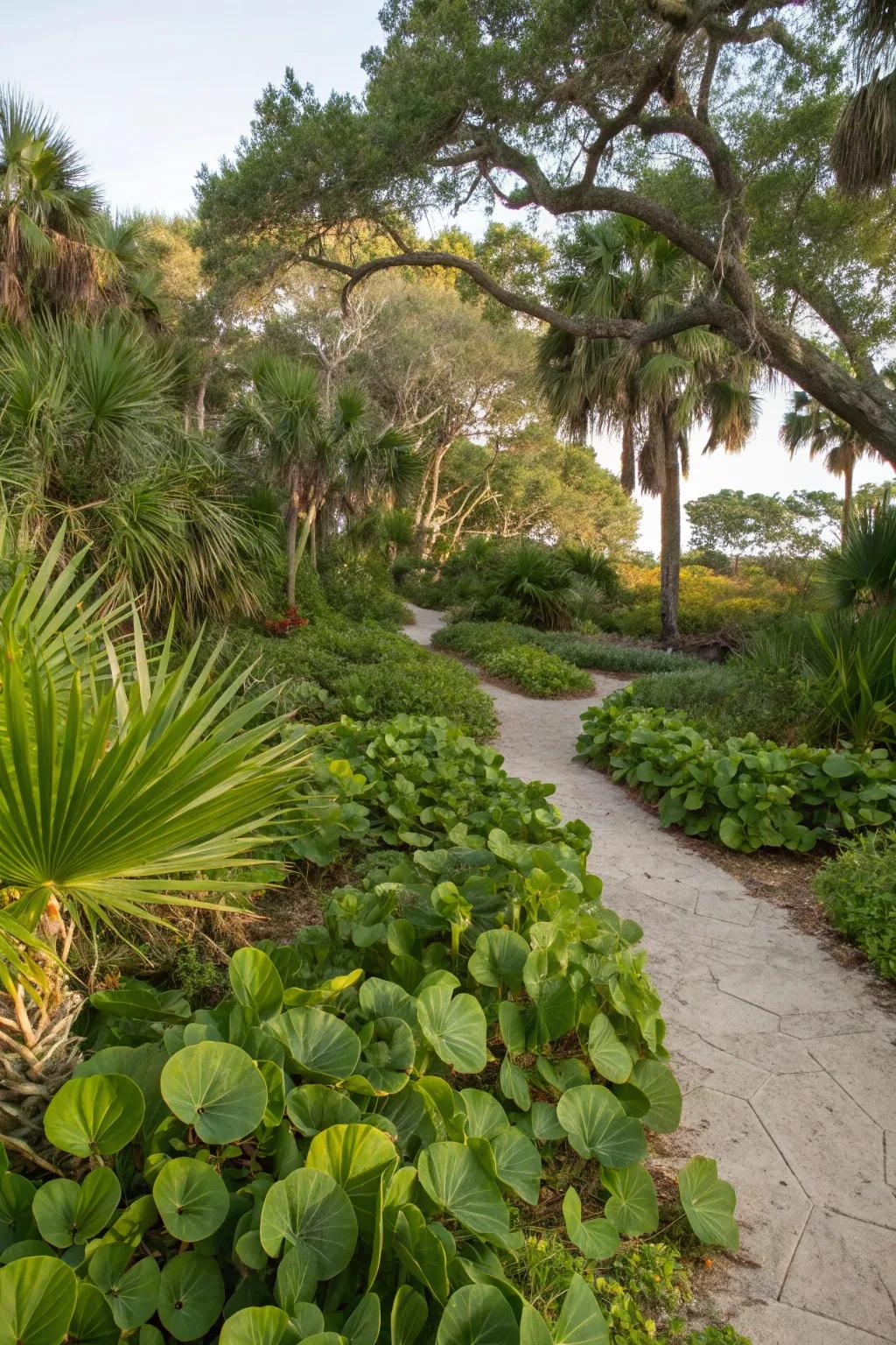 Local plants such as saw palmettos bring simplicity and elegance to your Florida garden space.