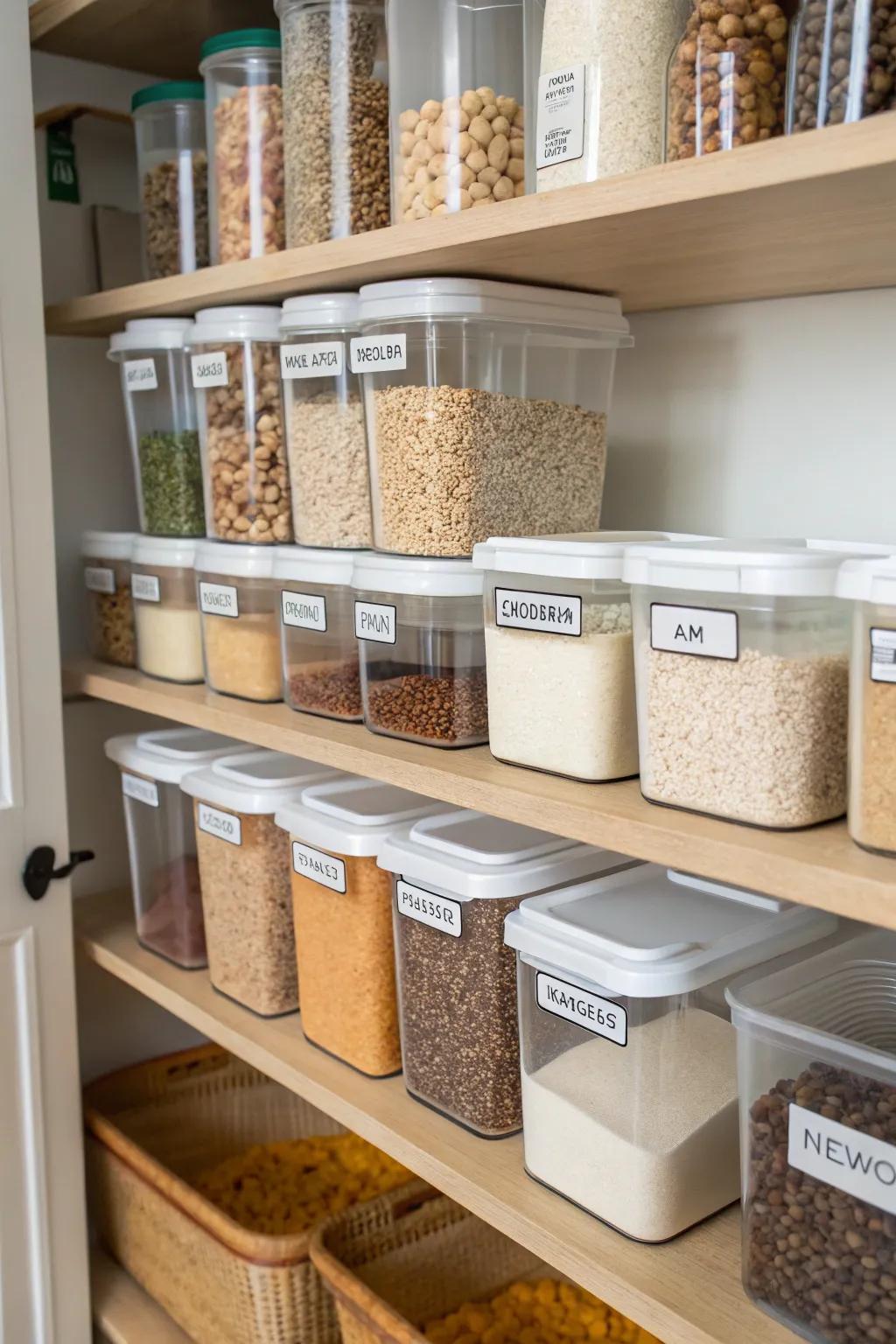See-through boxes bring a satiny and orderly look to any storage space.