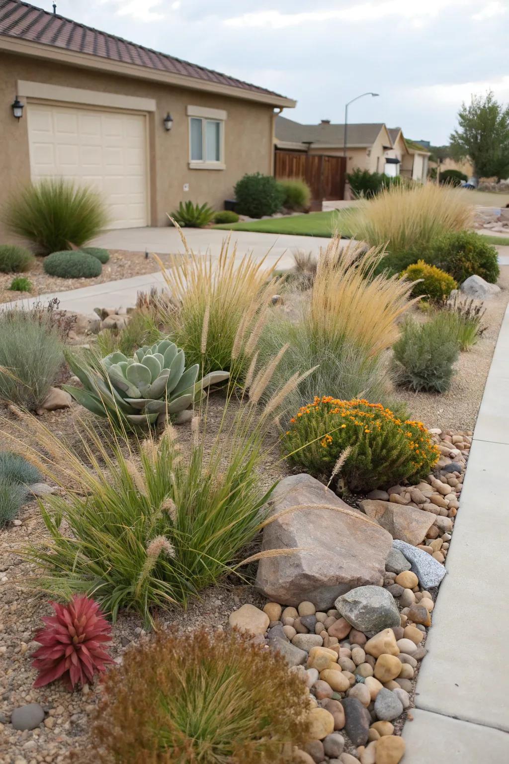 A vivid array of plants that need little water—perfect for xeriscaping in Colorado.