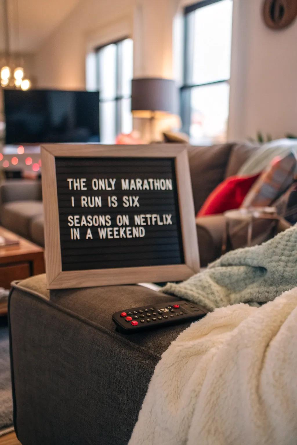 A clever wink to our favorite weekend pastime.