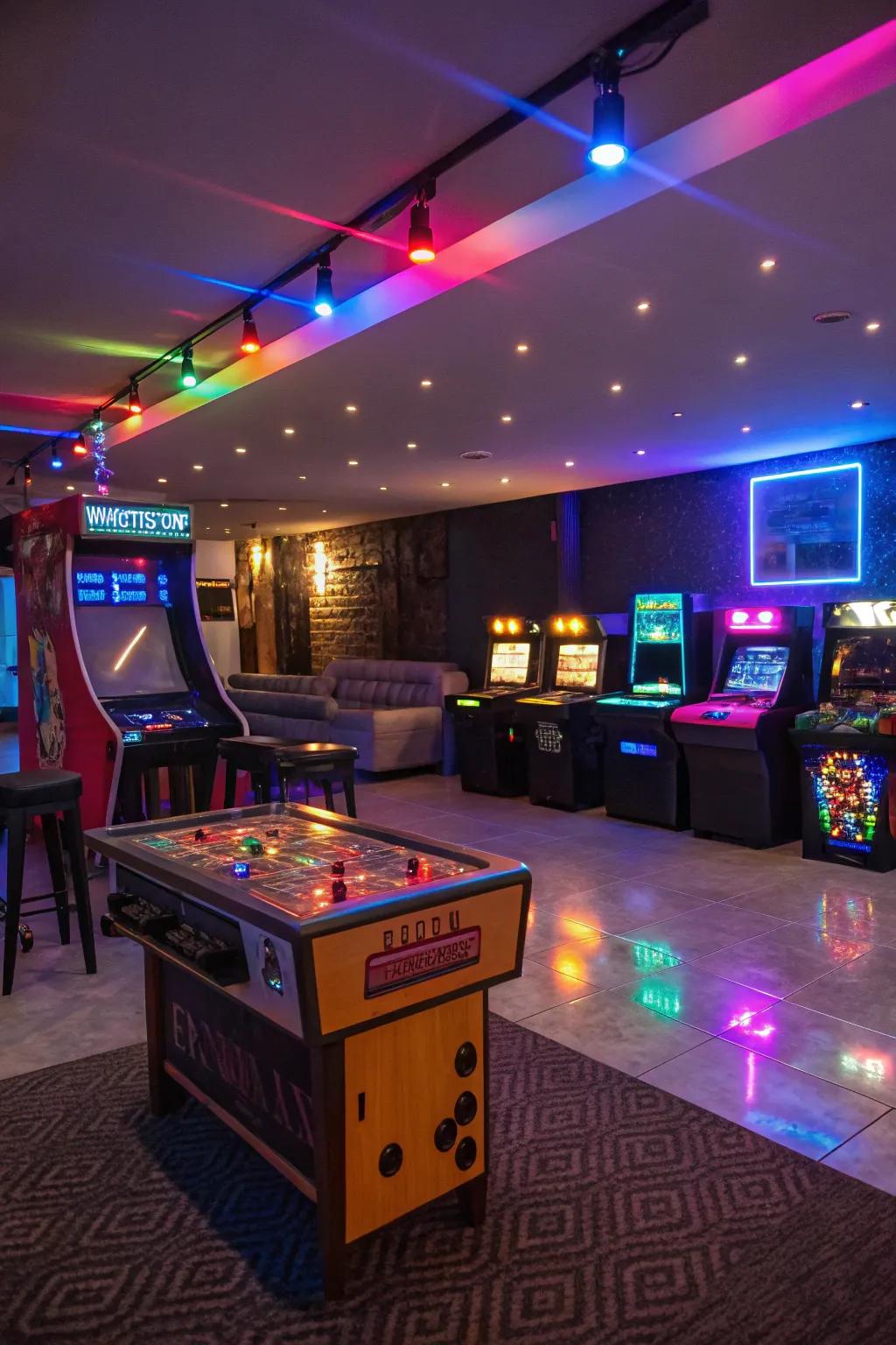 LED lights can establish the ideal ambiance for a captivating gaming experience.