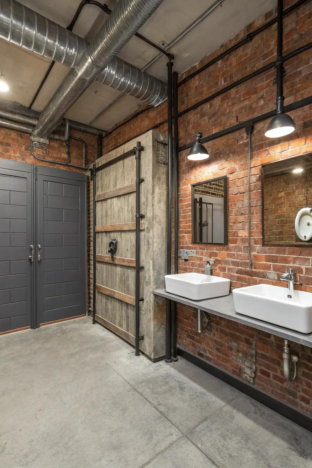 Industrial chic combines raw textures with sleek designs for a bold statement.
