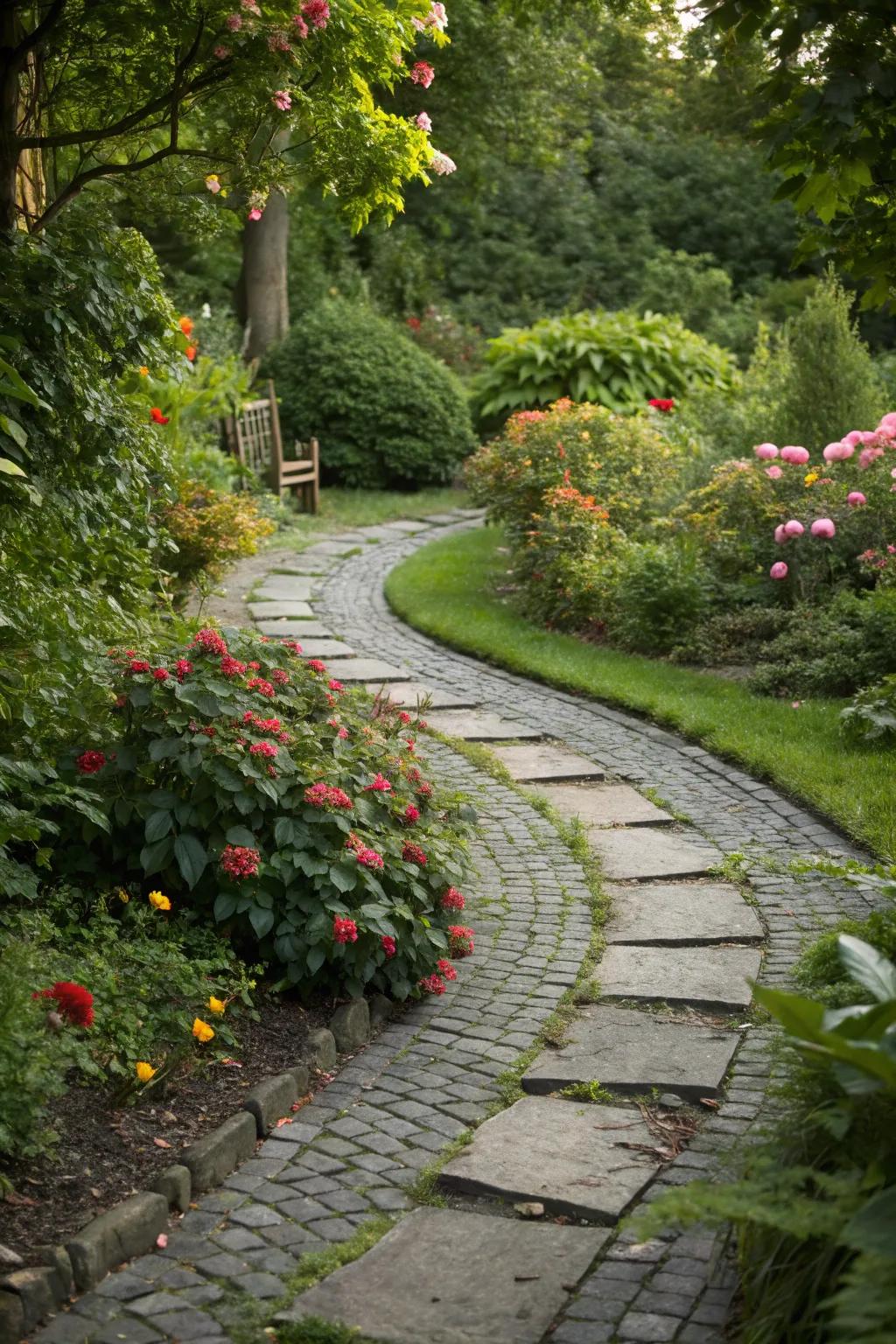 Construct captivating garden paths with the inherent allure of stone fragments.