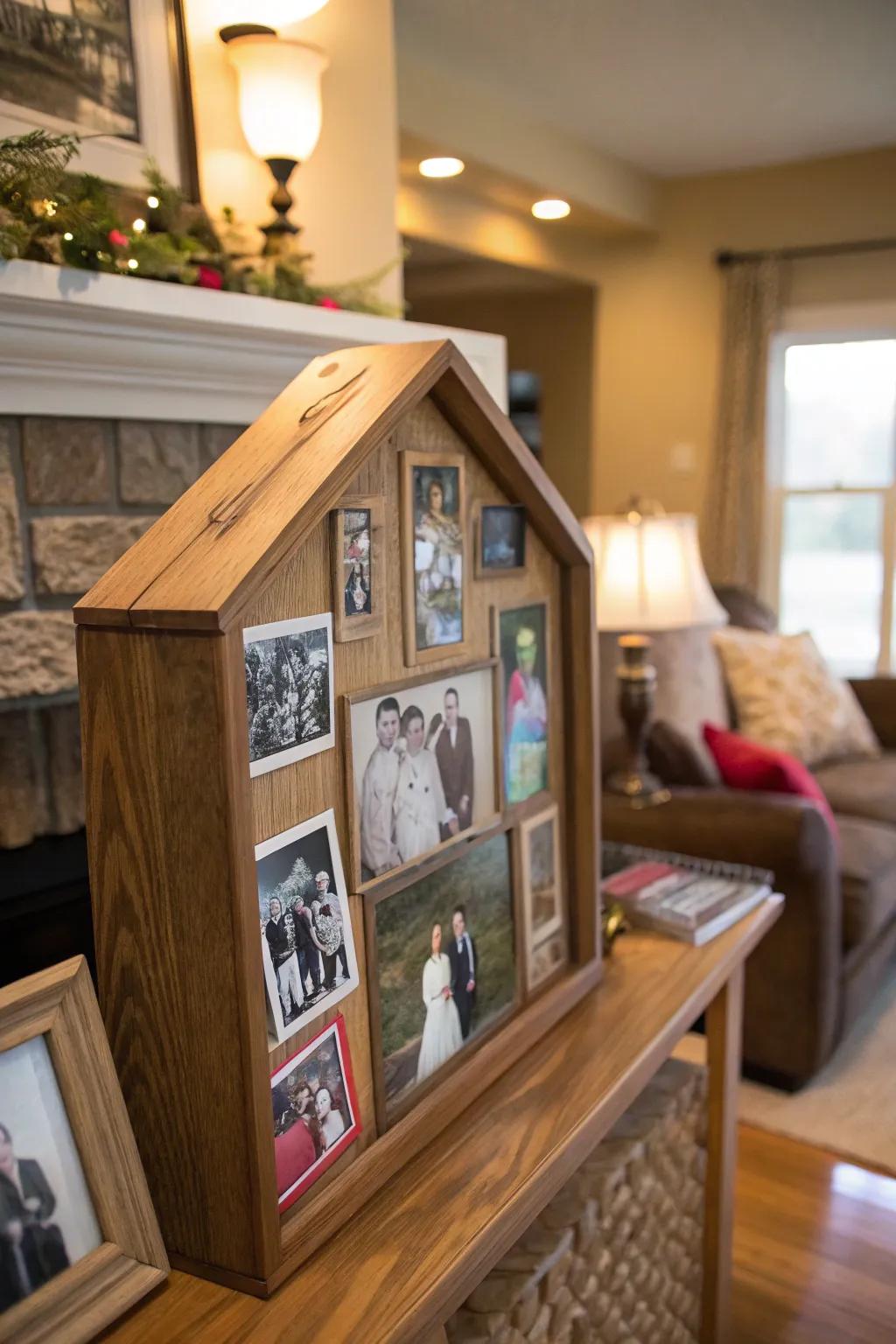 Revive fond memories with a photo-filled display.