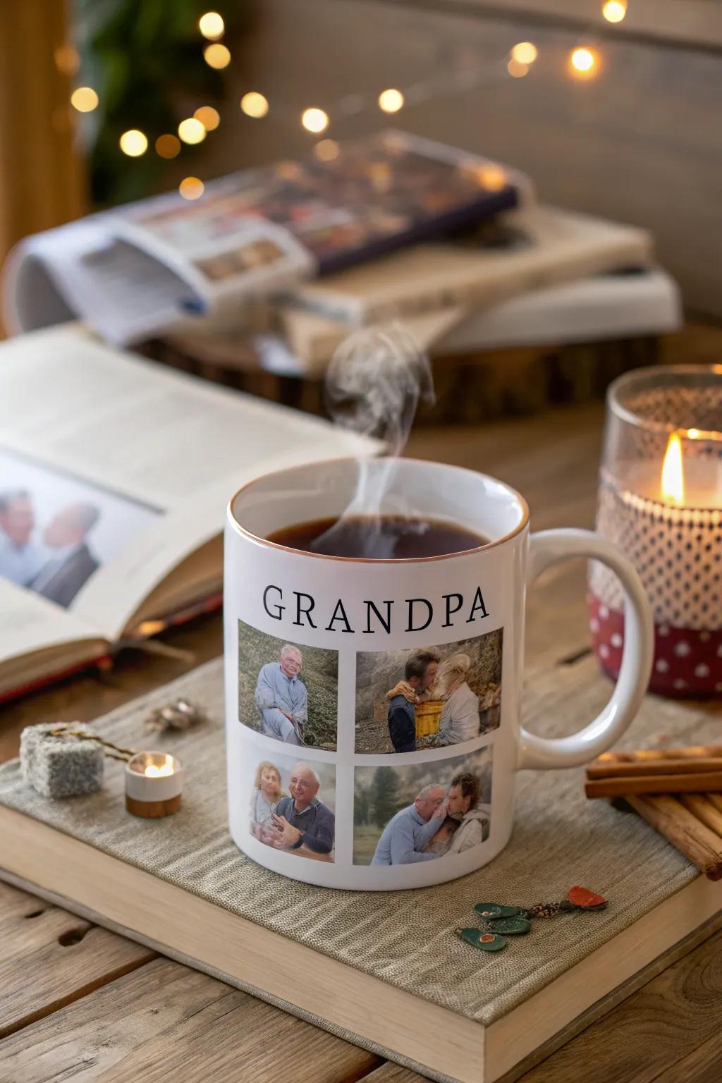 A heartwarming photo collage mug, preserving cherished family memories.
