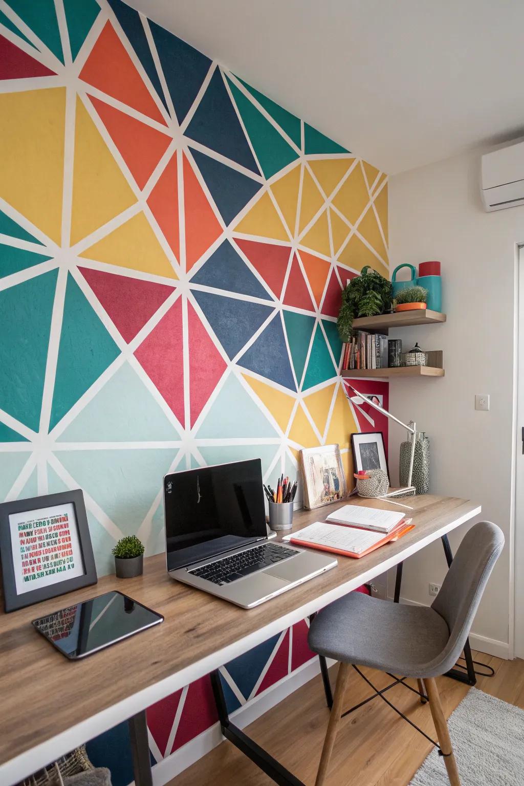 A striking mural injects a surge of imagination into any designer's space.